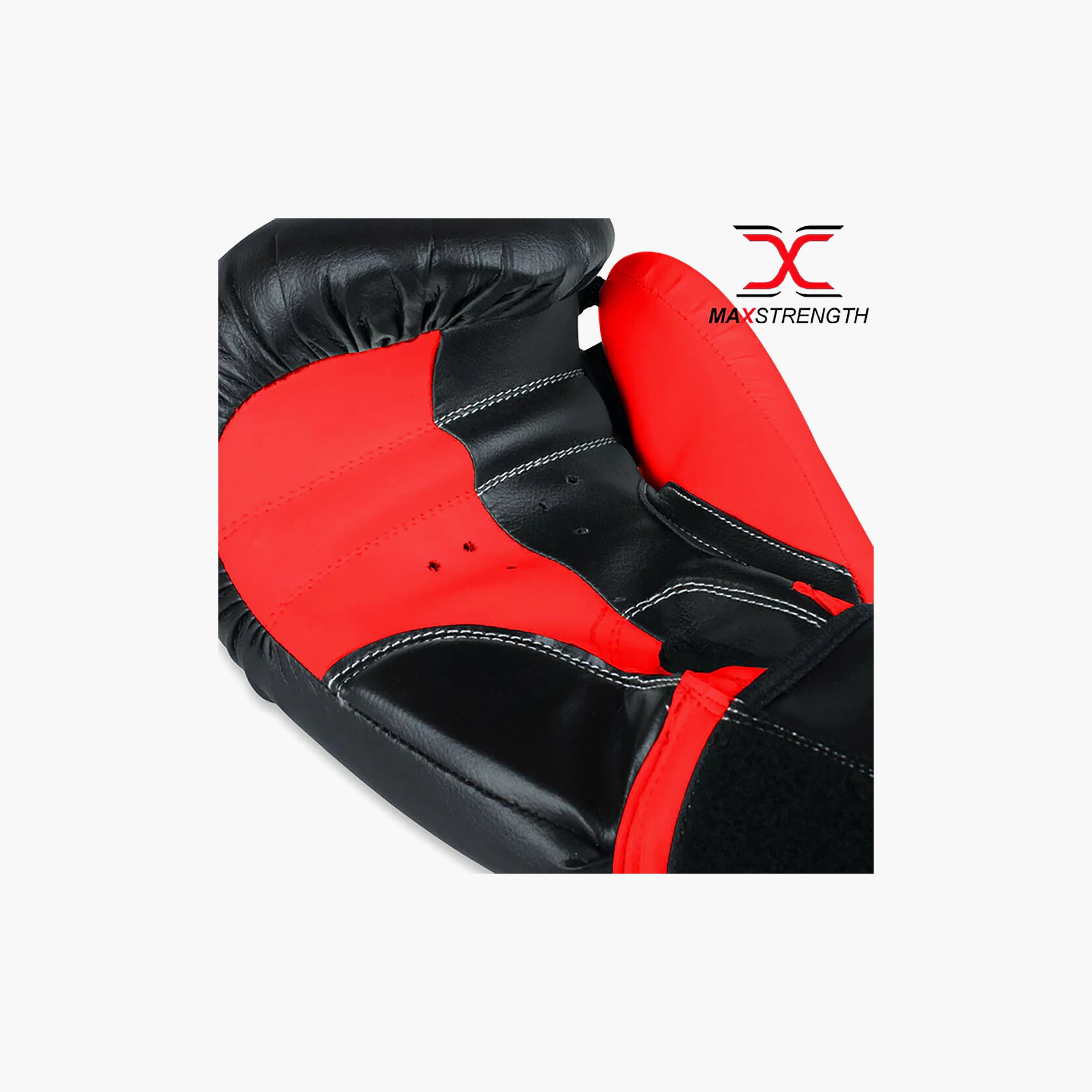X Maxstrength Boxing Gloves Punching Training Sparring Gloves, Red-sports-gear-gym-image-3