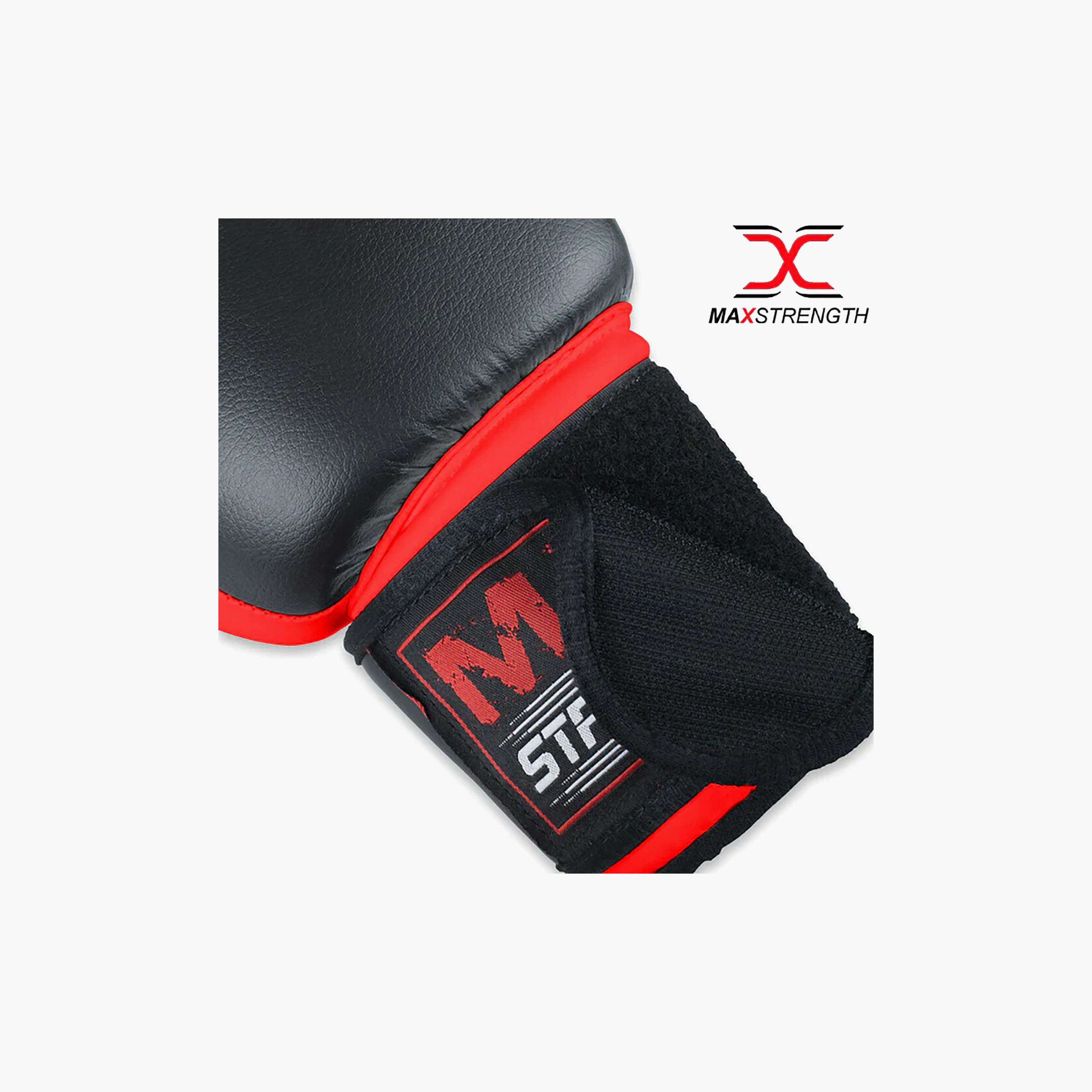 X Maxstrength Boxing Gloves Punching Training Sparring Gloves, Red-sports-gear-gym-image-4