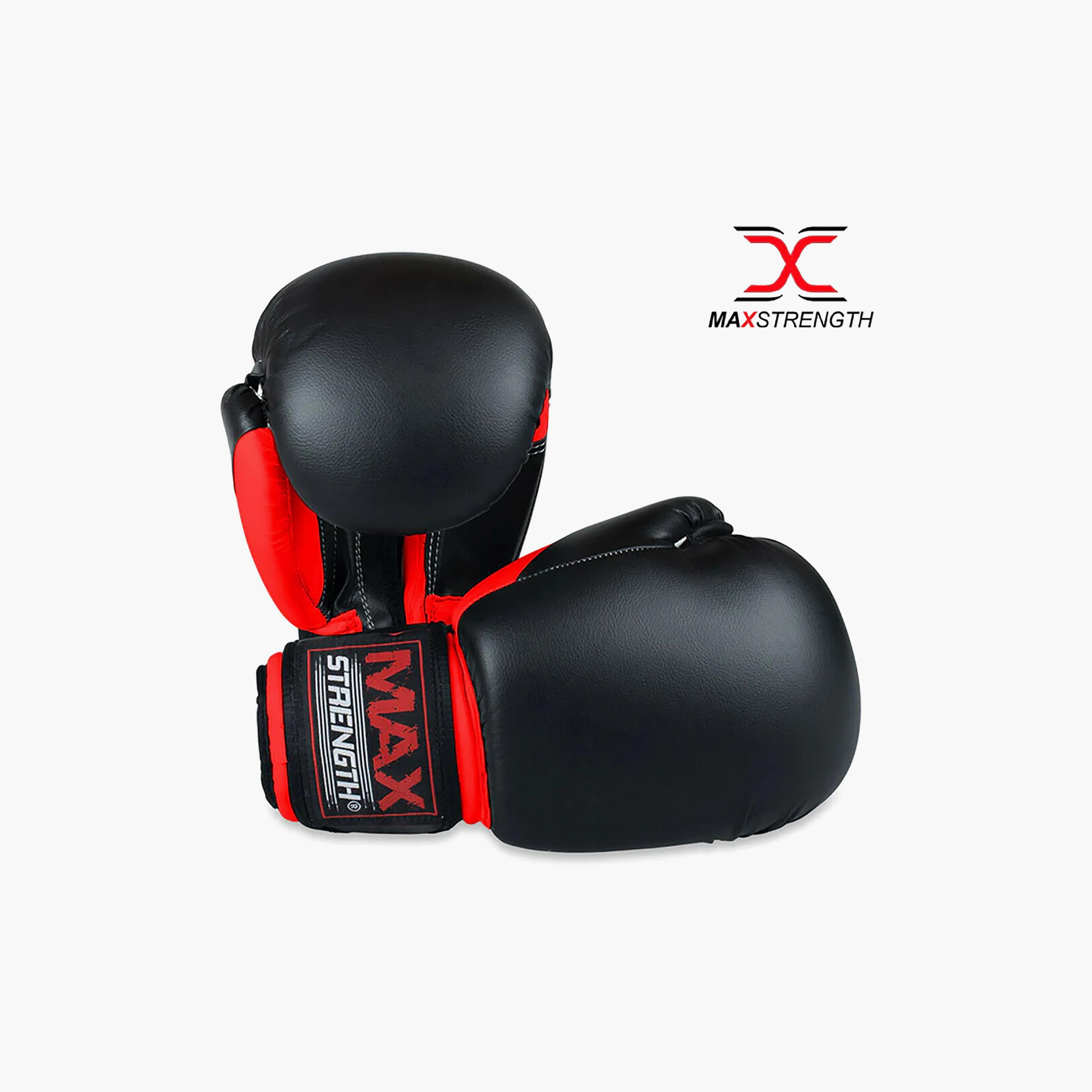 X Maxstrength Boxing Gloves Punching Training Sparring Gloves, Red-sports-gear-gym-image-5