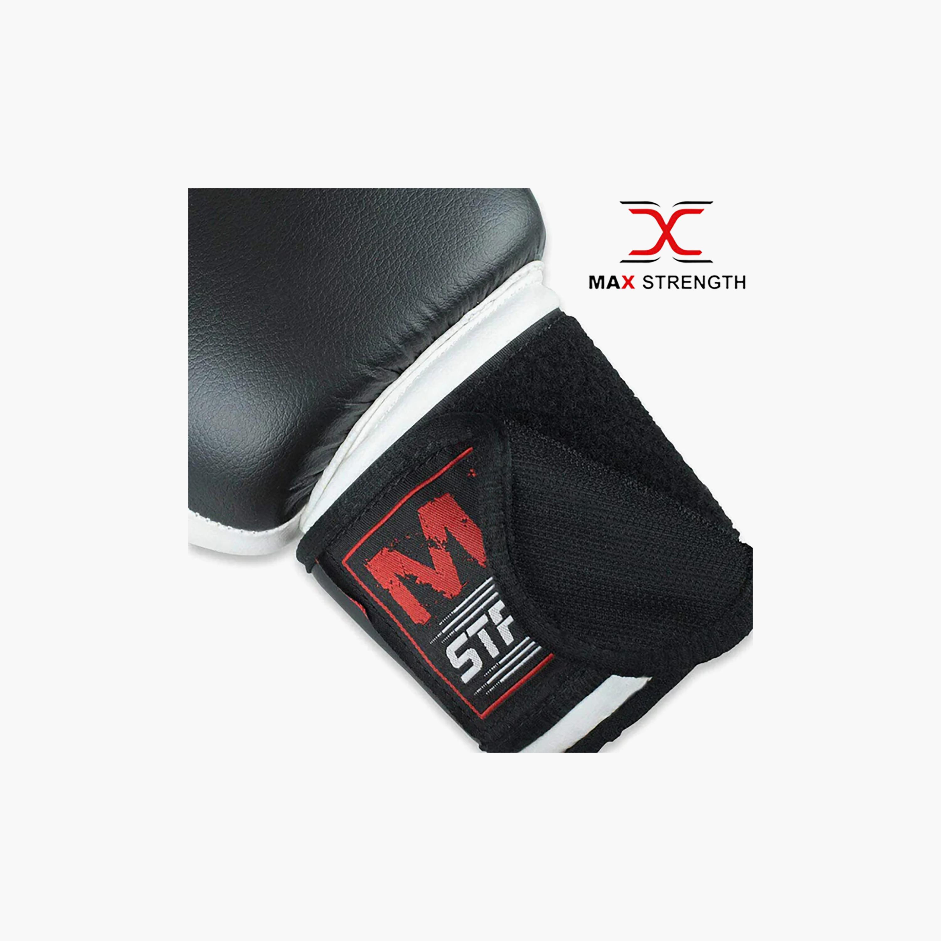 X Maxstrength Boxing Gloves Punching Training Sparring Gloves, Black-sports-gear-gym-image-4