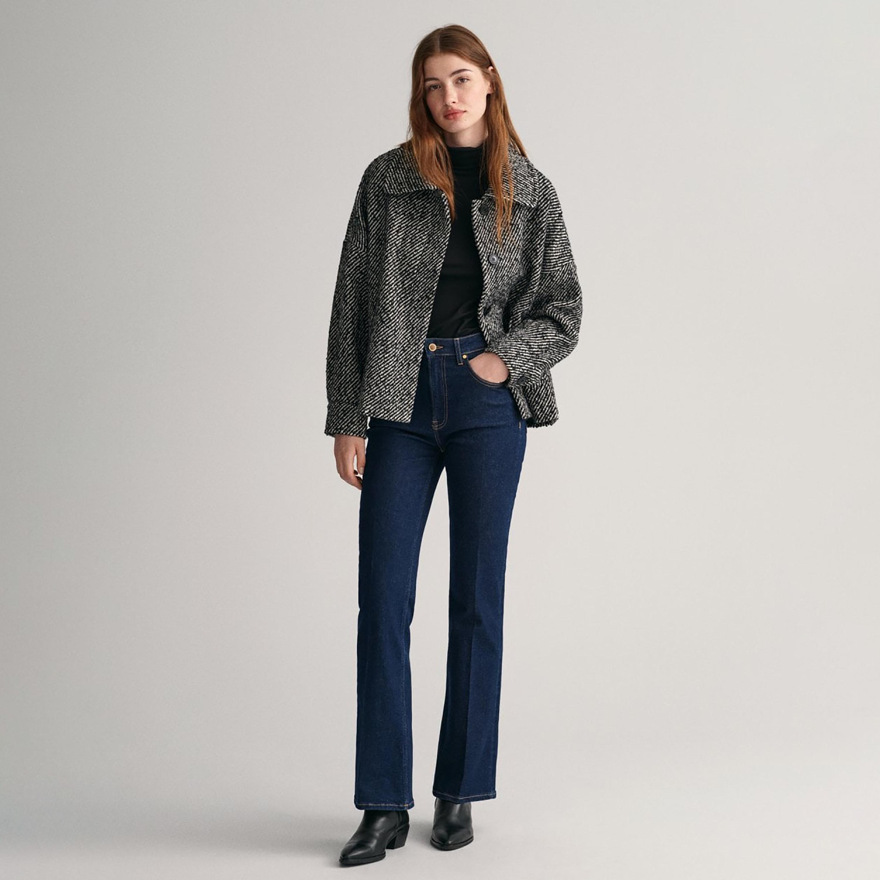 Gant Textured Collared Jacket-women-winterwear-coatsandjackets-jackets-image-2