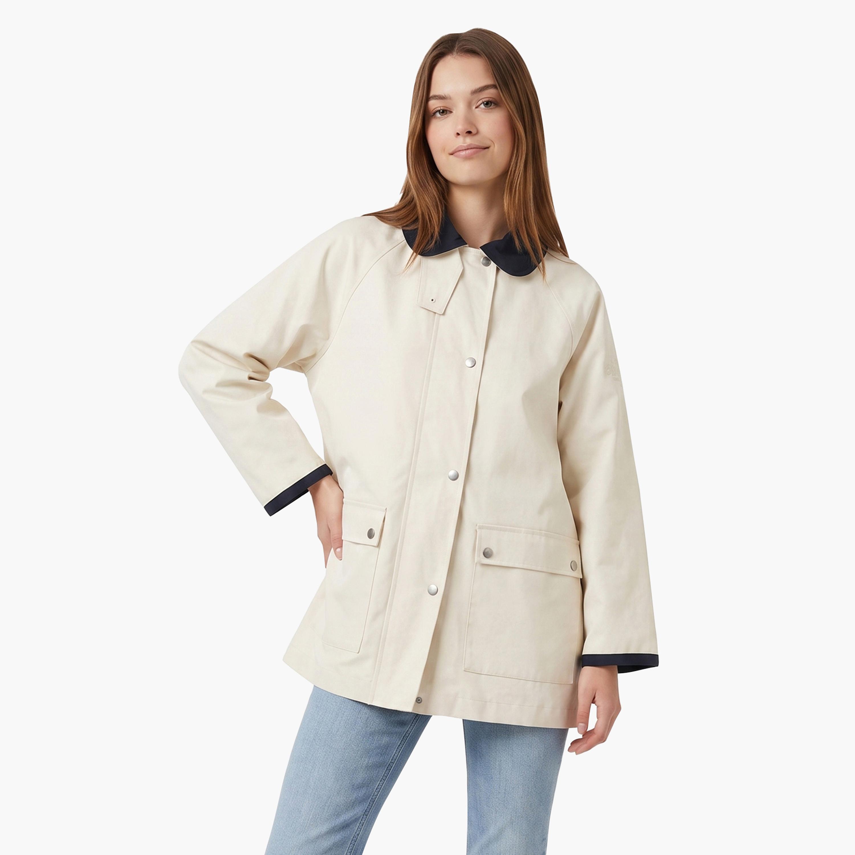 Gant Plain Peter Pan Collar Long Sleeves Women's Jacket-women-winterwear-coatsandjackets-jackets-image-1