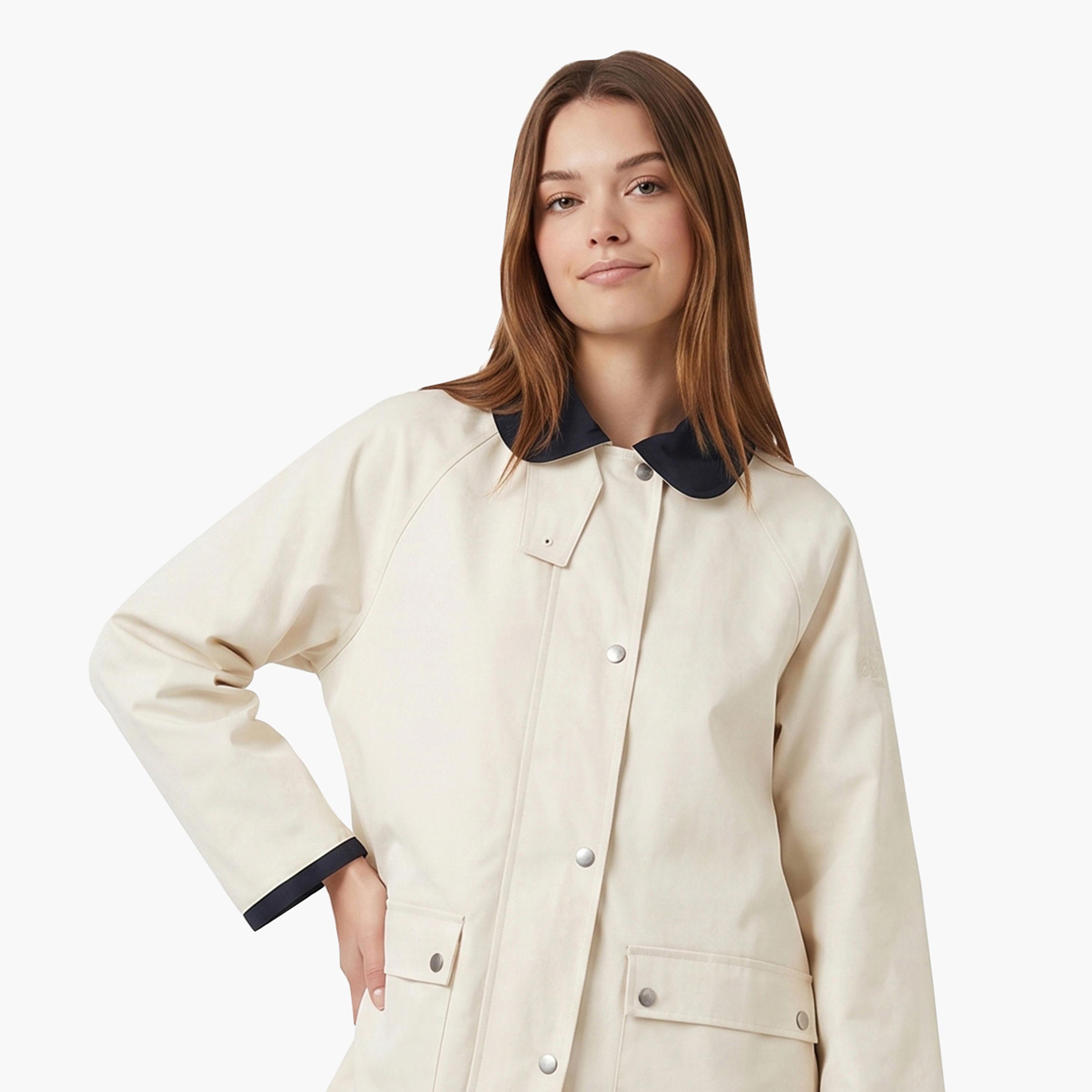 Gant Plain Peter Pan Collar Long Sleeves Women's Jacket-women-winterwear-coatsandjackets-jackets-image-3