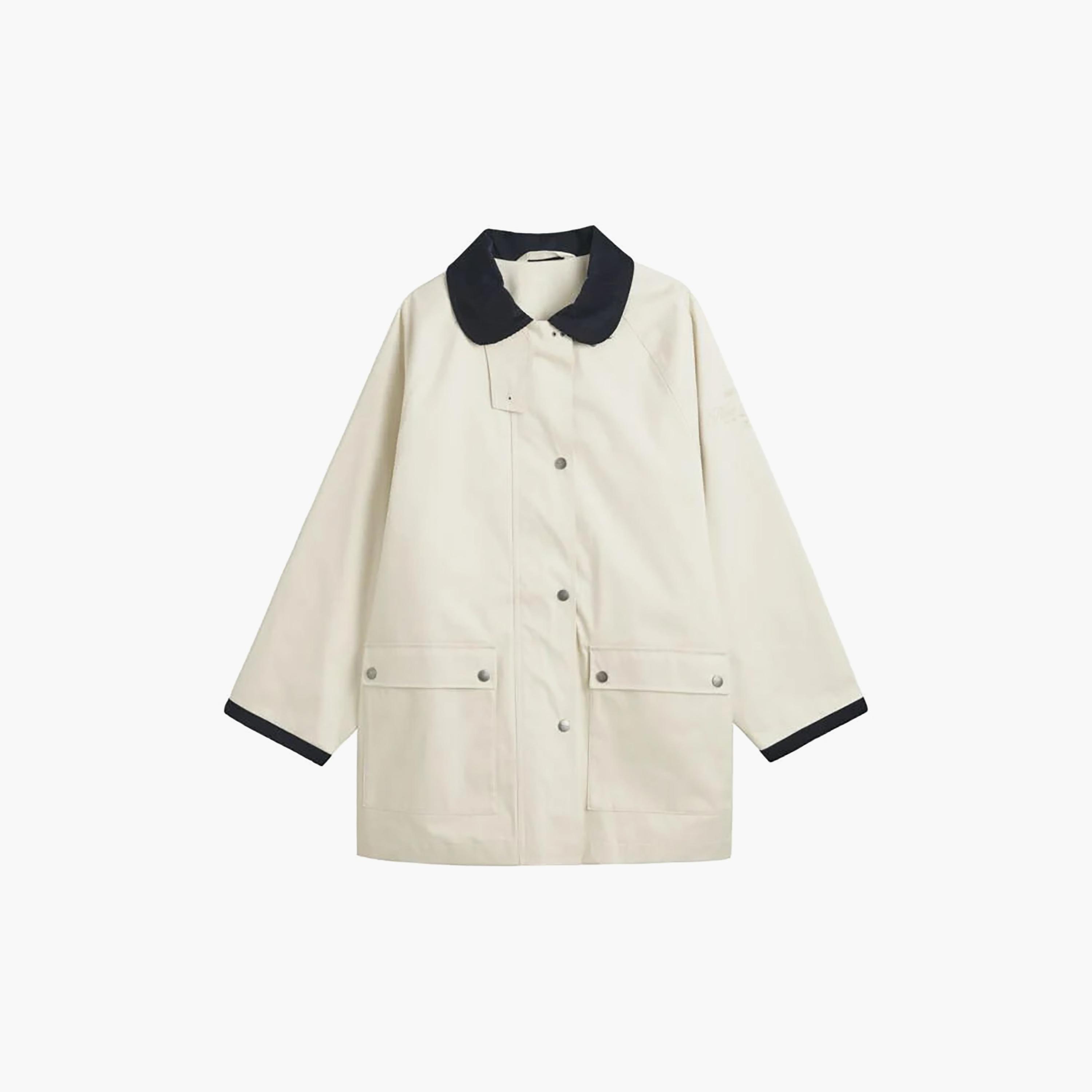 Gant Plain Peter Pan Collar Long Sleeves Women's Jacket-women-winterwear-coatsandjackets-jackets-image-6