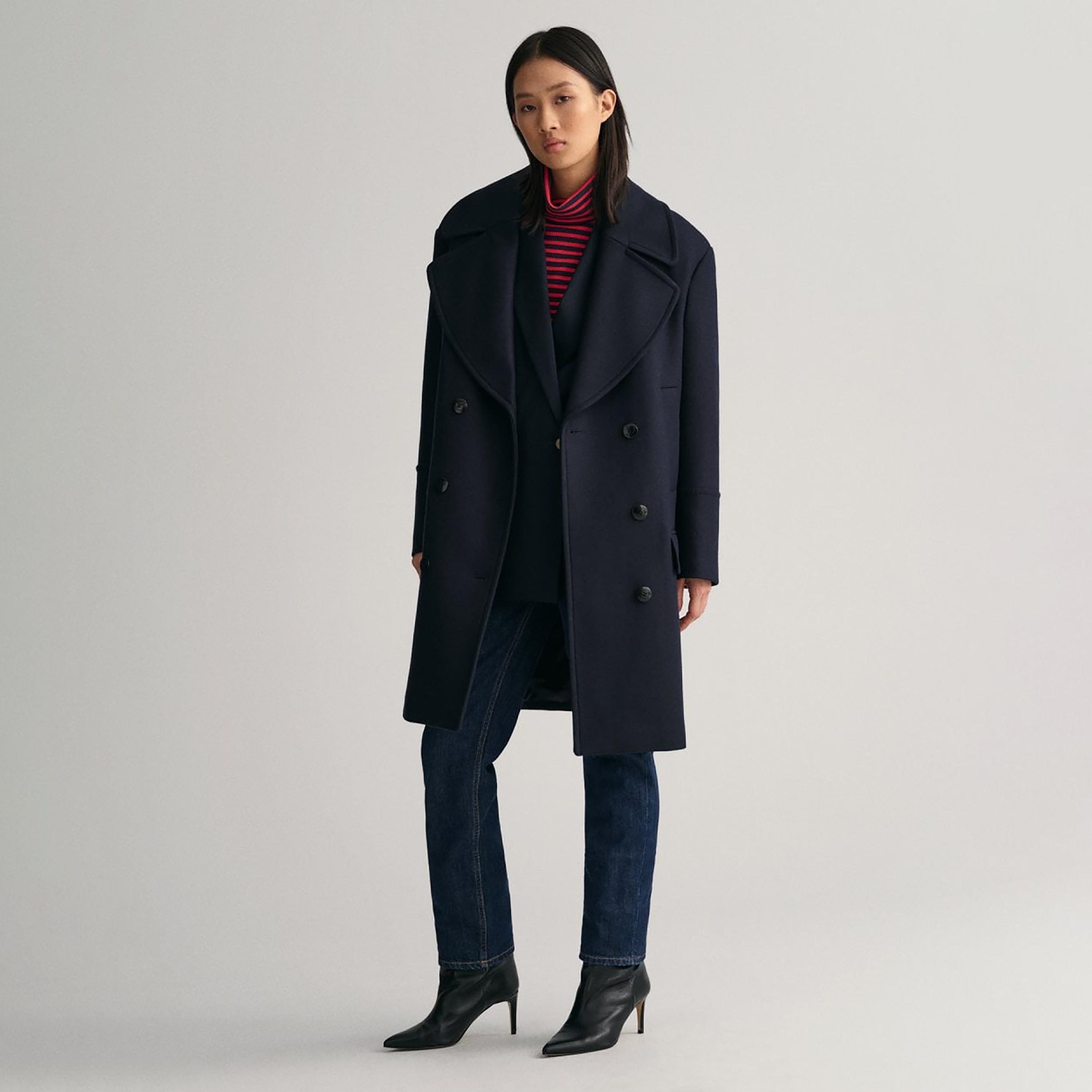 Gant Plain Notch Lapel Peacoat-women-clothing-coatsandjackets-coats-image-2