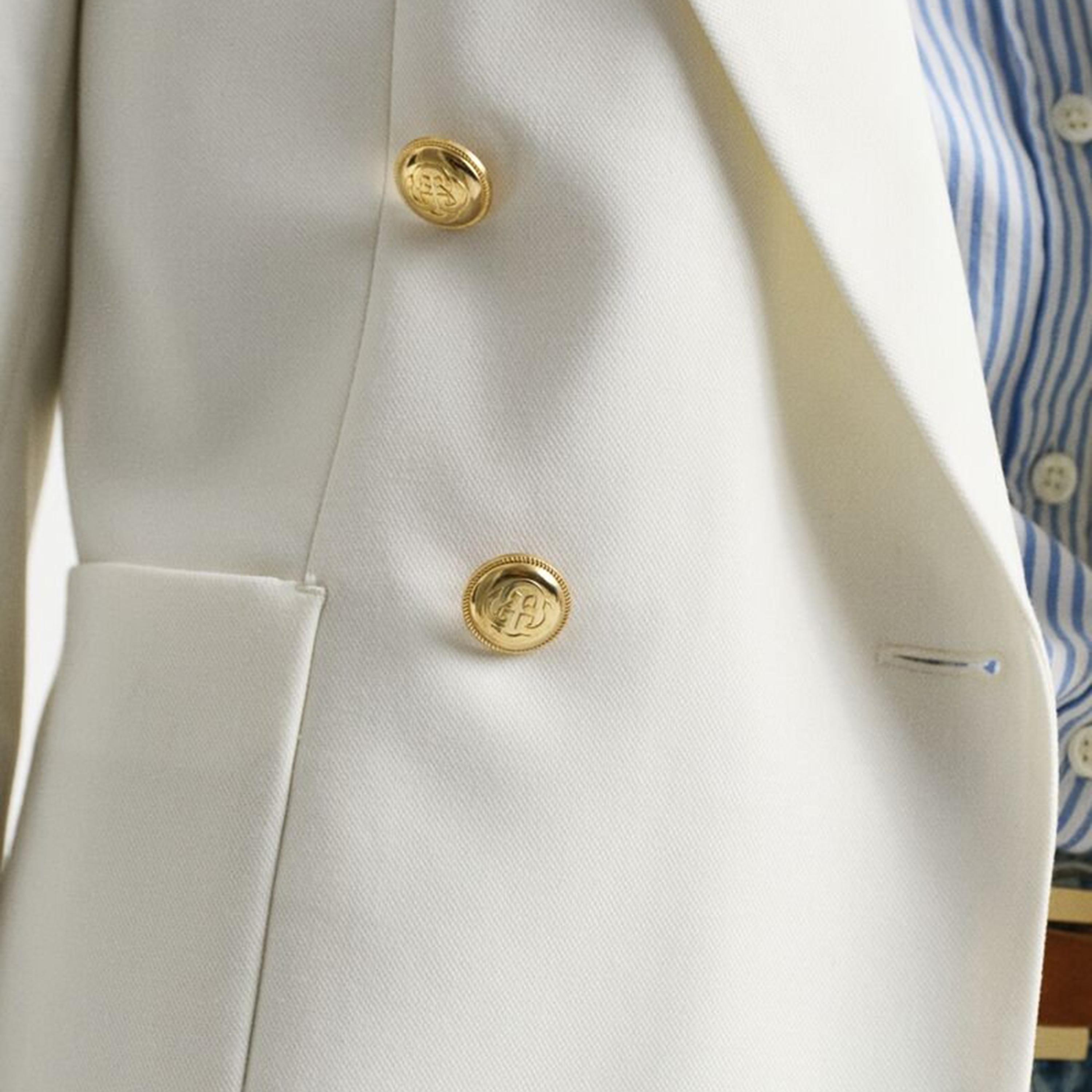 بليزر نسائي بأكمام طويلة سادة وياقة "بيك لابل" من جانت-women-clothing-coatsandjackets-blazers-image-4