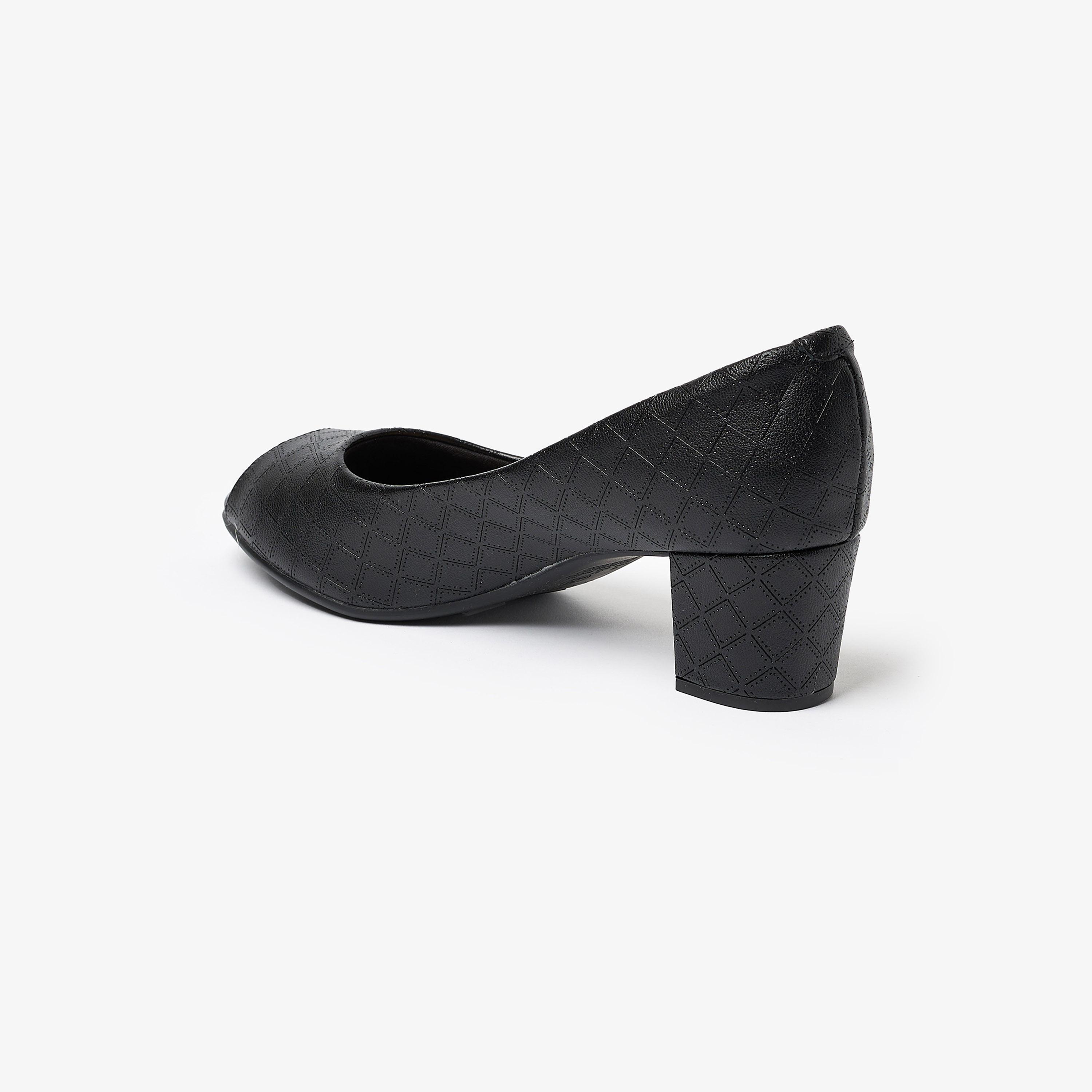 Beira Rio by Geoomnii  Women's Peep Toe Block Heel Pumps | 4777-400-25697      -women-shoes-heels-image-3