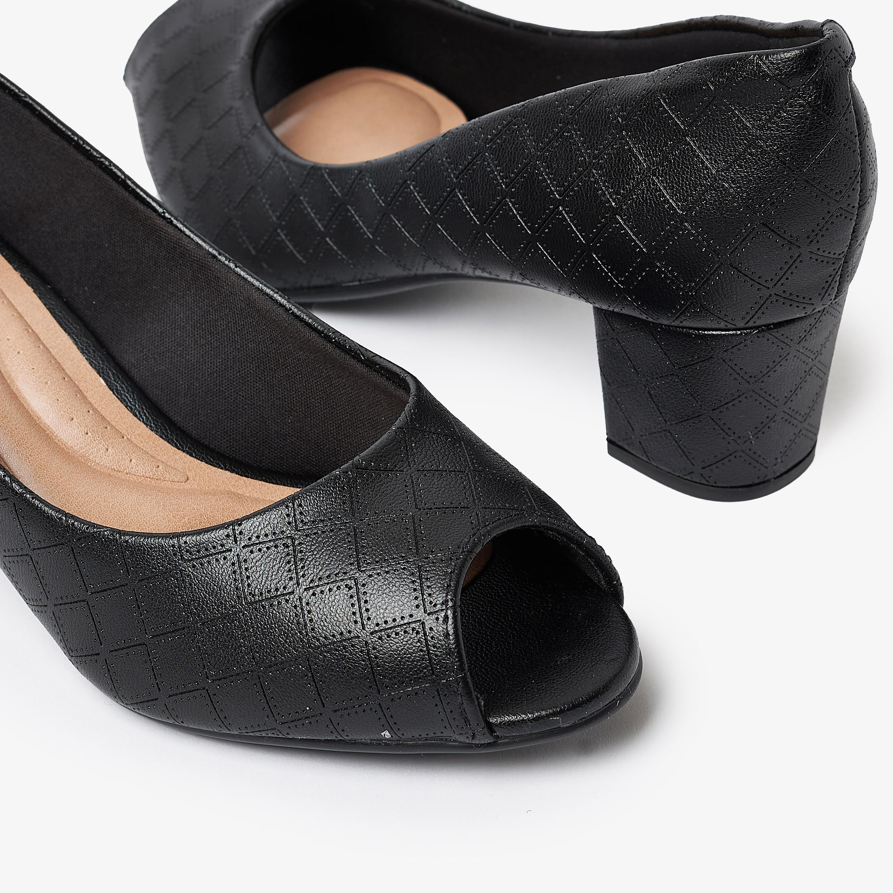 Beira Rio by Geoomnii  Women's Peep Toe Block Heel Pumps | 4777-400-25697      -women-shoes-heels-image-5
