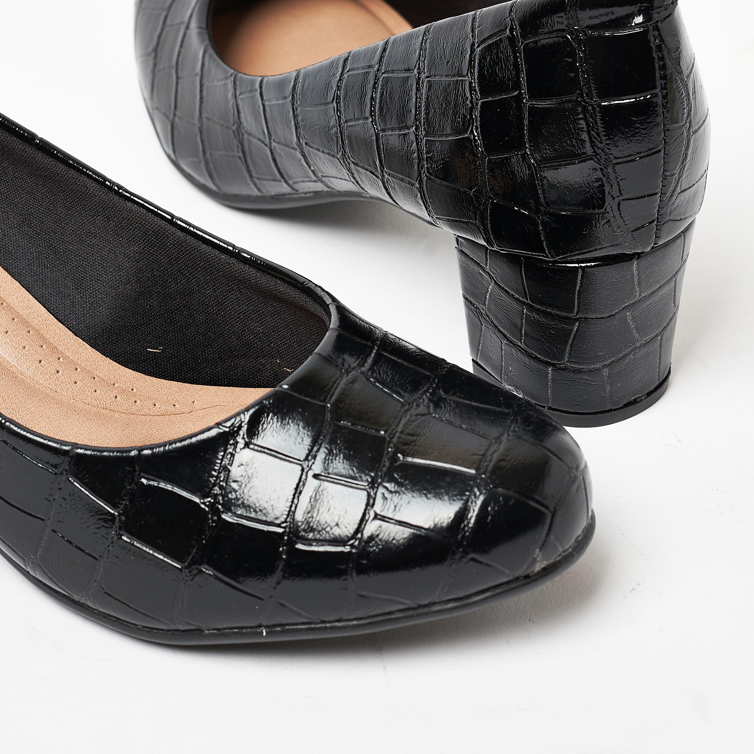 حذاء بامبز نسائي من بيرا ريو بكعب عريض ومنسوج من جلد التمساح | 4777-409-25666-women-shoes-heels-image-5
