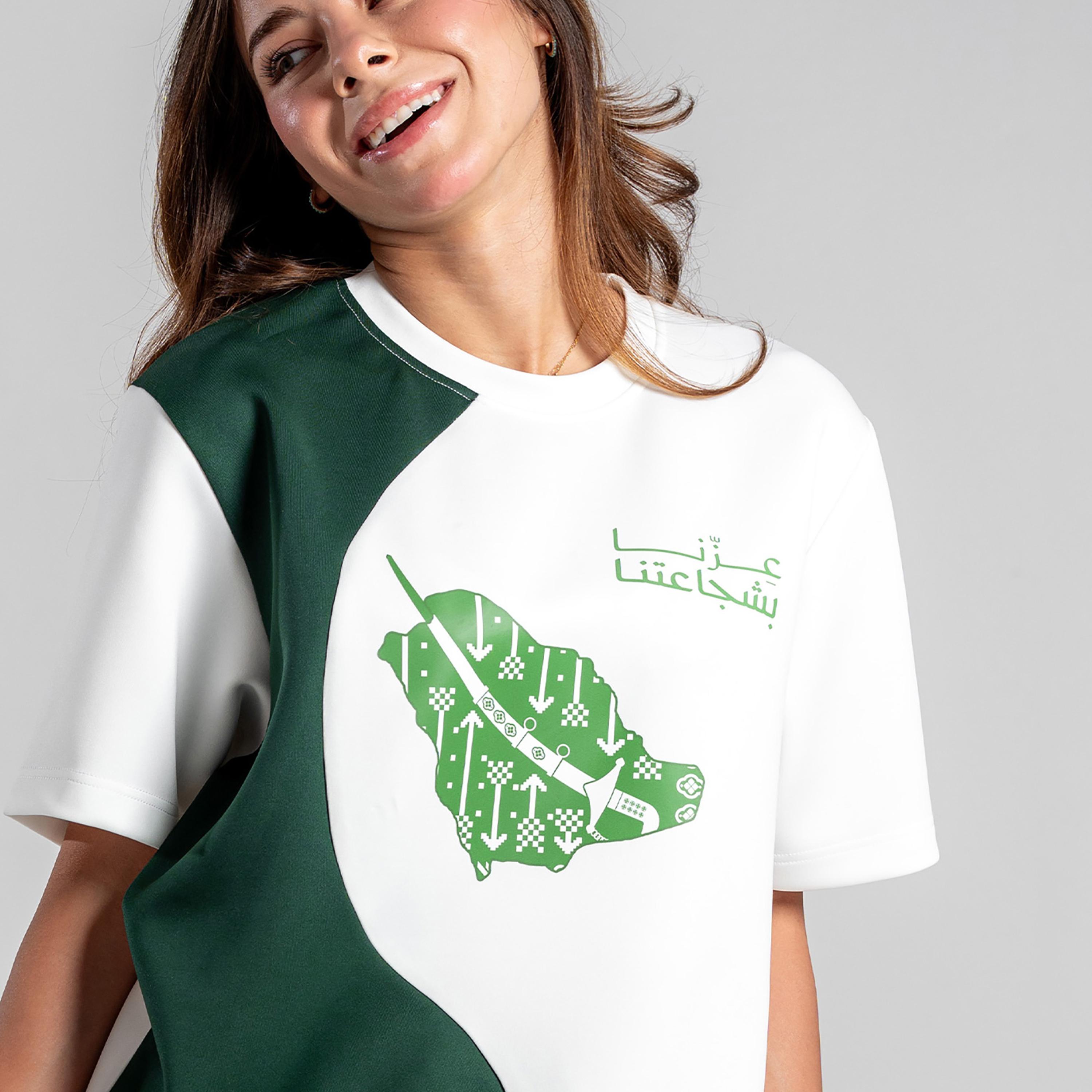sanefn Diagonal Colorblock Crew Neck Short Sleeves Women's National Day T-Shirt-women-clothing-tshirts-image-3