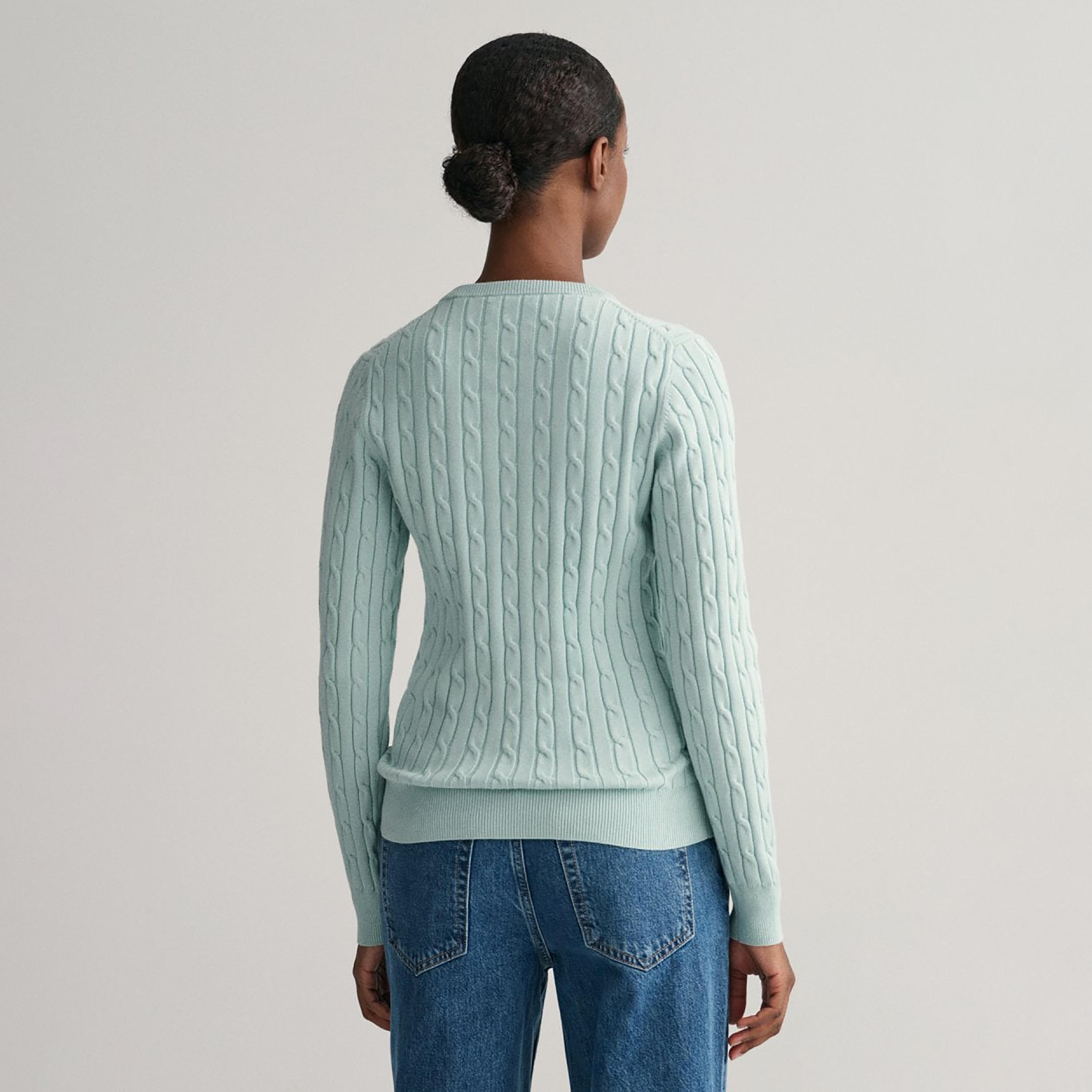 Gant Braided Knitted Crew Neck Sweater-women-clothing-cardigansandjumpers-jumpers-image-4