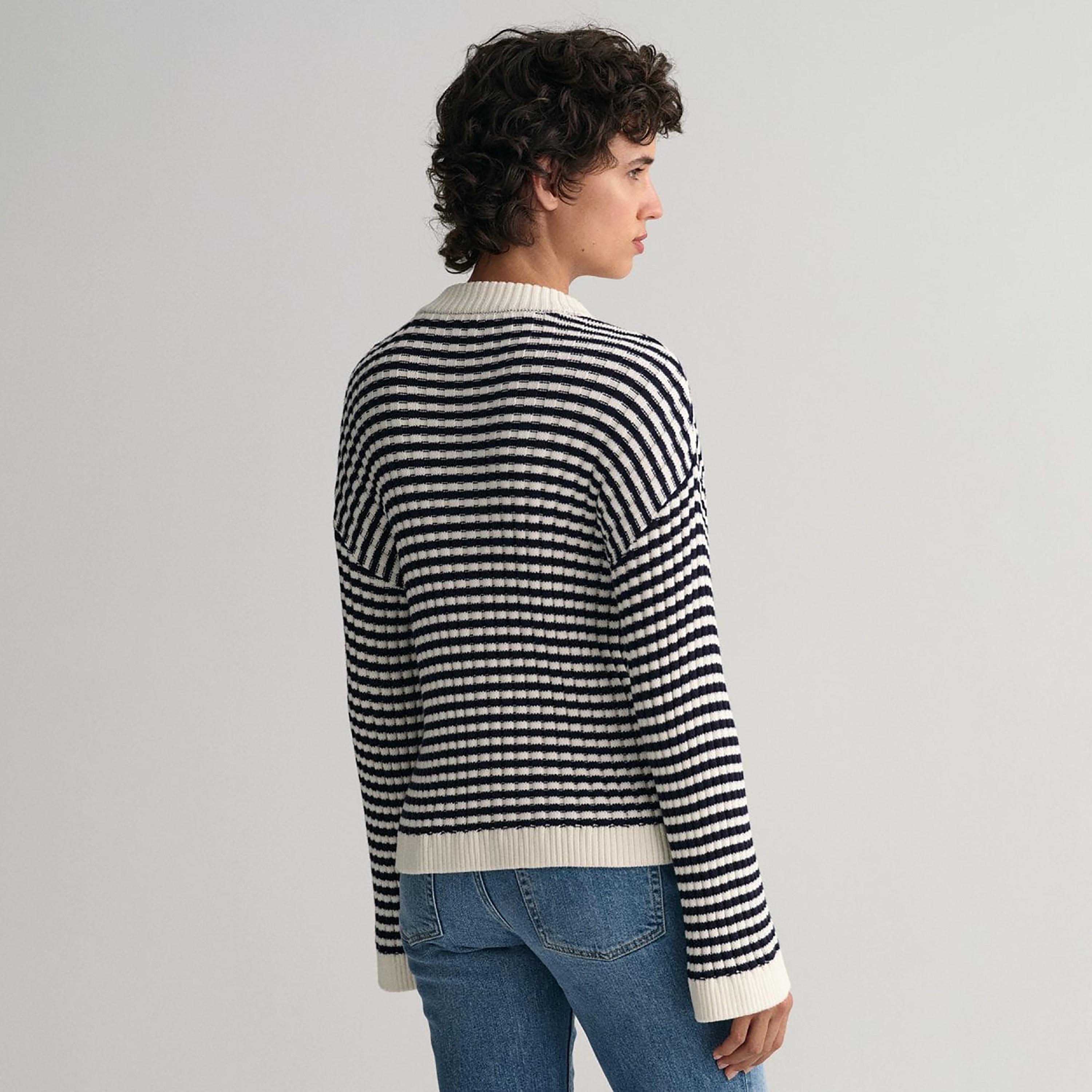 Gant Striped Crew Neck Long Sleeves Sweatshirt-women-winterwear-hoodiesandsweatshirts-hoodies-image-4