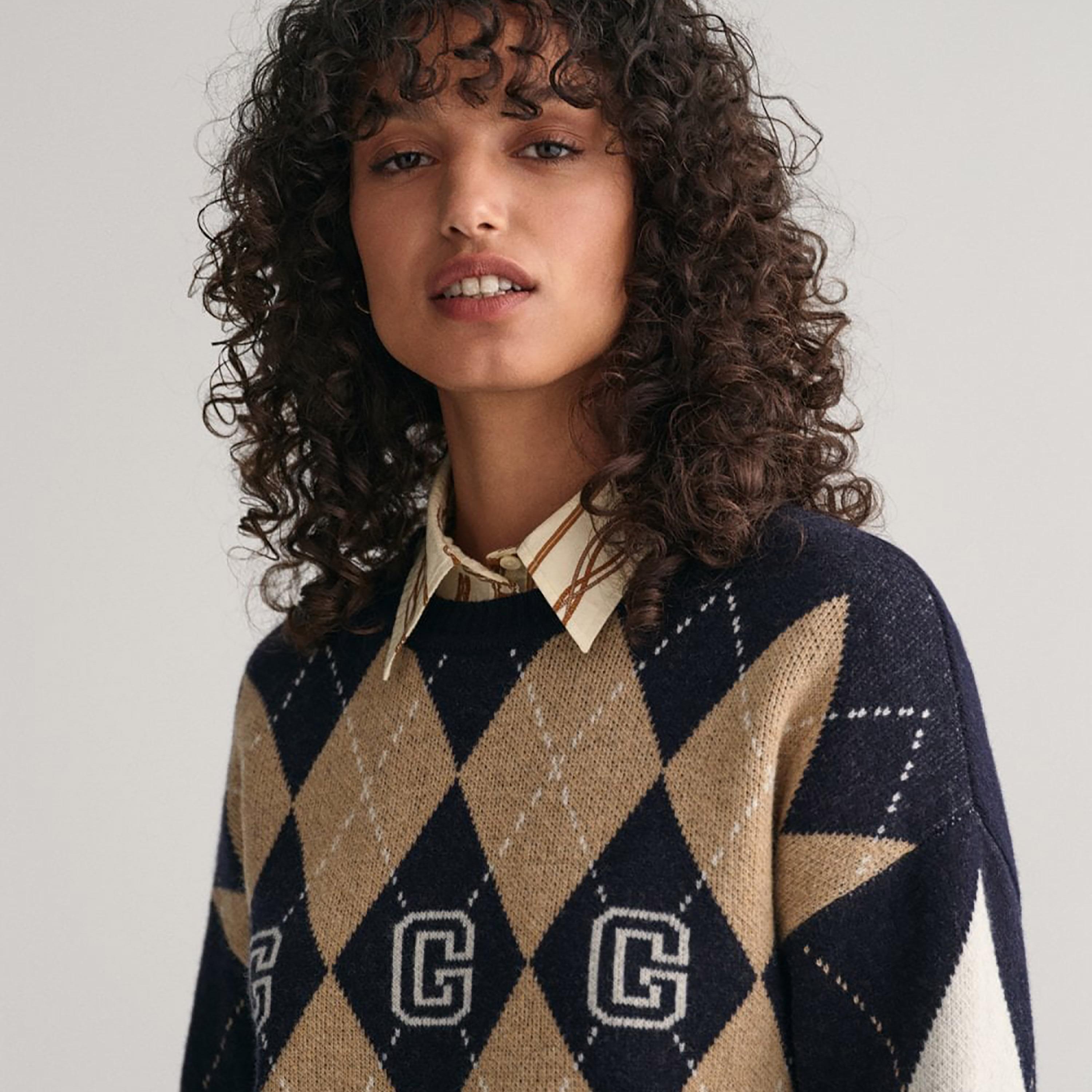 Gant Argyle Checks Crew Neck Long Sleeves Sweatshirt-women-winterwear-hoodiesandsweatshirts-hoodies-image-3
