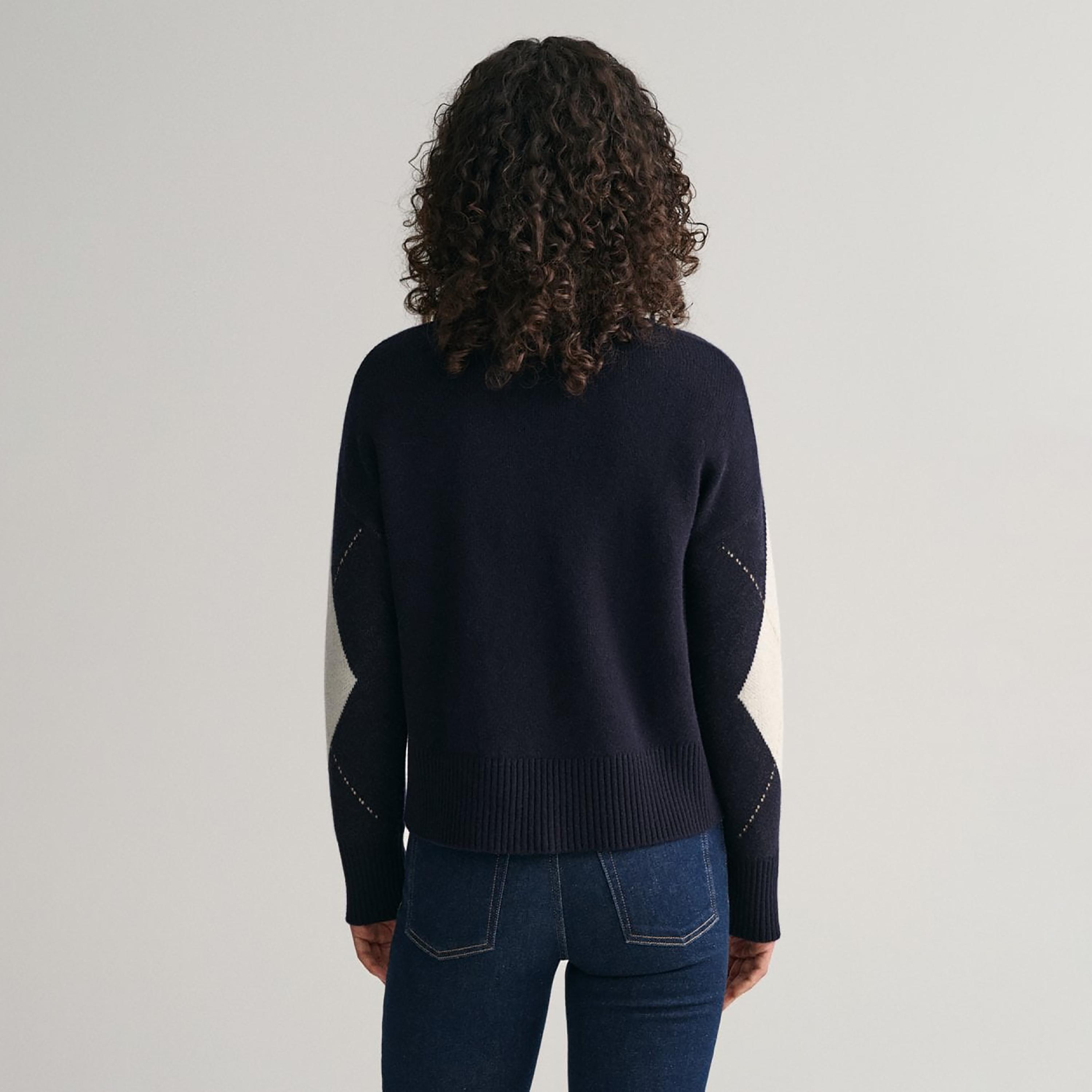 Gant Argyle Checks Crew Neck Long Sleeves Sweatshirt-women-winterwear-hoodiesandsweatshirts-hoodies-image-4
