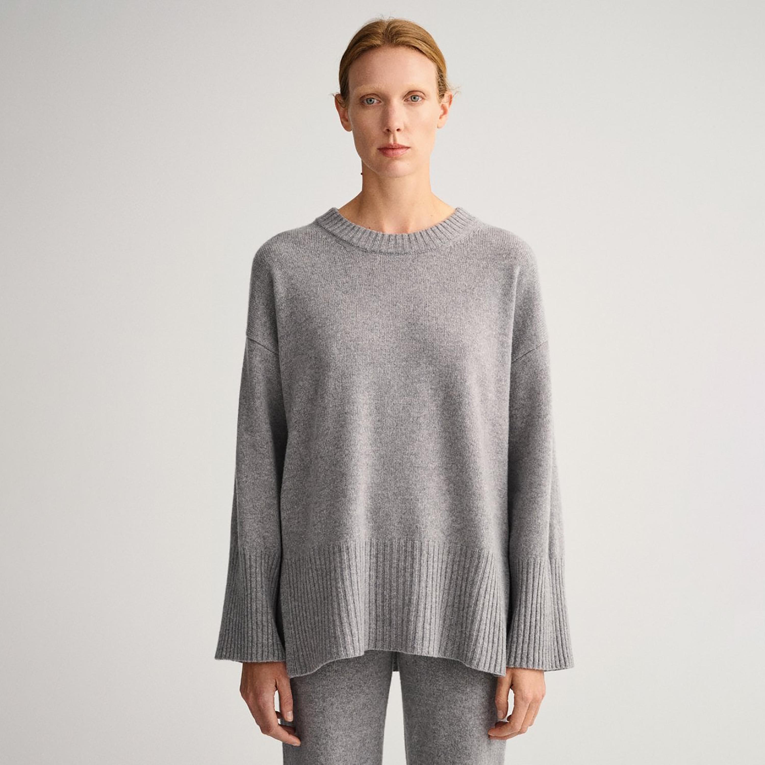 Gant Knitted Crew Neck Sweater-women-clothing-cardigansandjumpers-jumpers-image-1