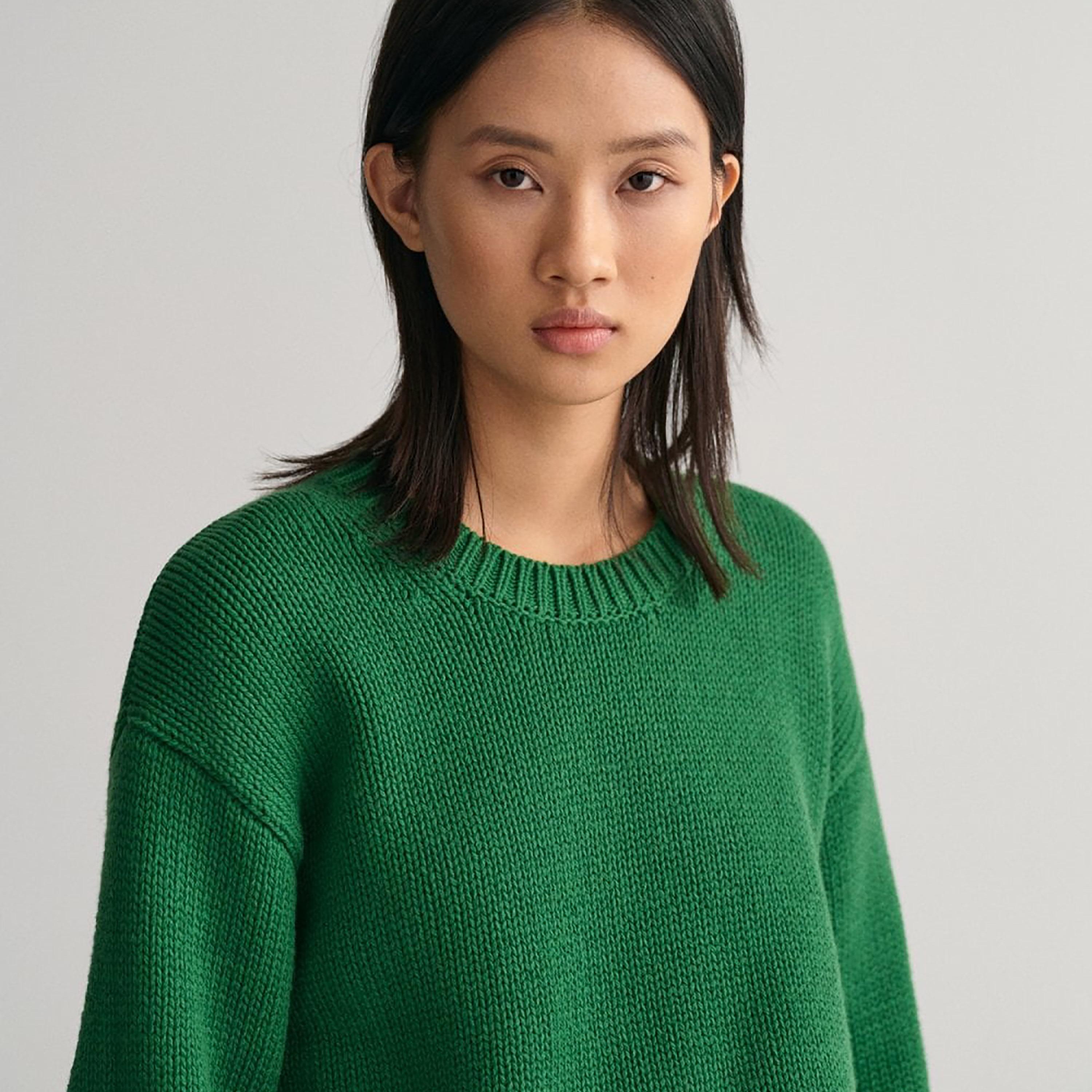 Gant Knitted Crew Neck Long Sleeves Sweatshirt-women-winterwear-hoodiesandsweatshirts-hoodies-image-3
