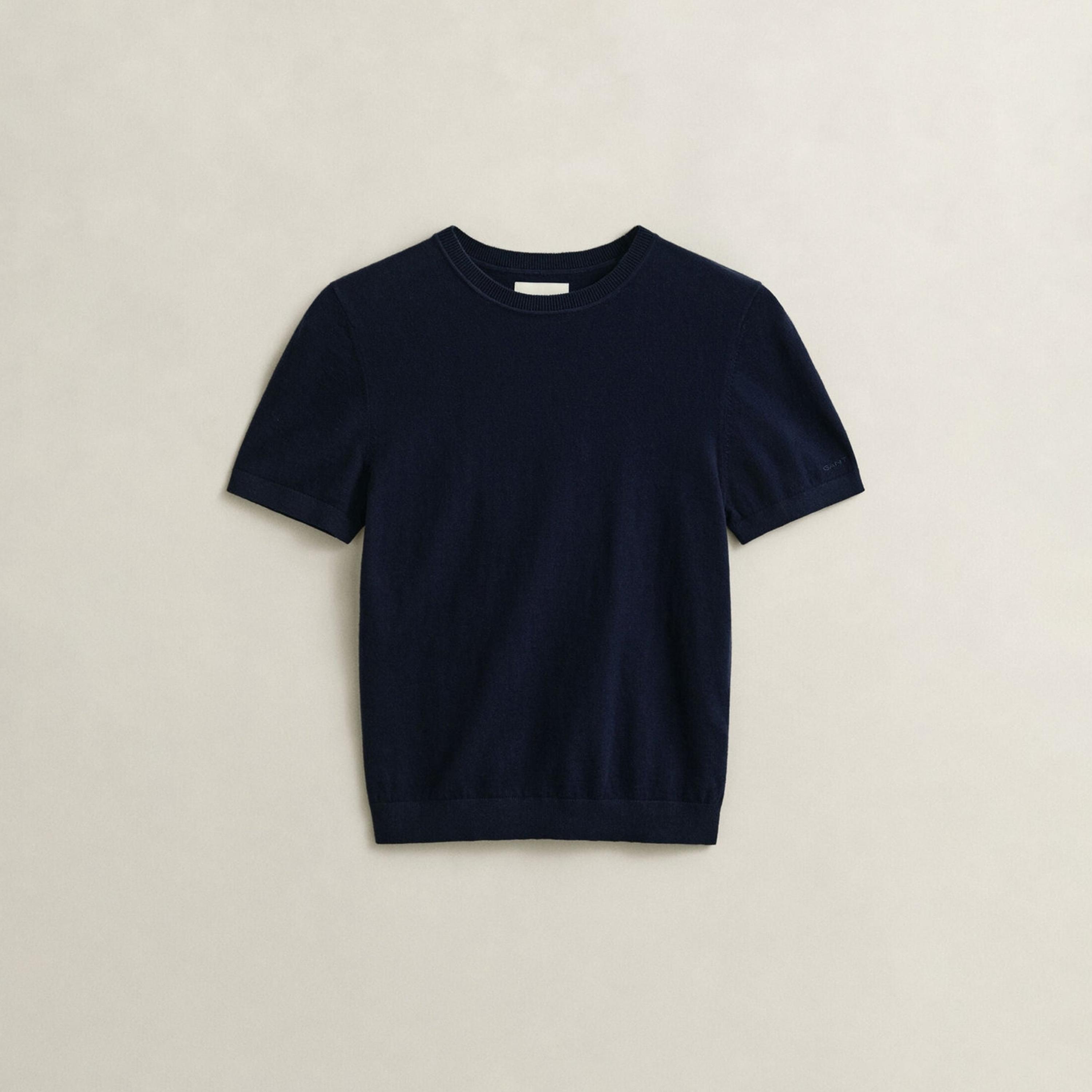 Gant Knitted Crew Neck Short Sleeves Women's Sweater-women-winterwear-cardigansandjumpers-jumpers-image-4