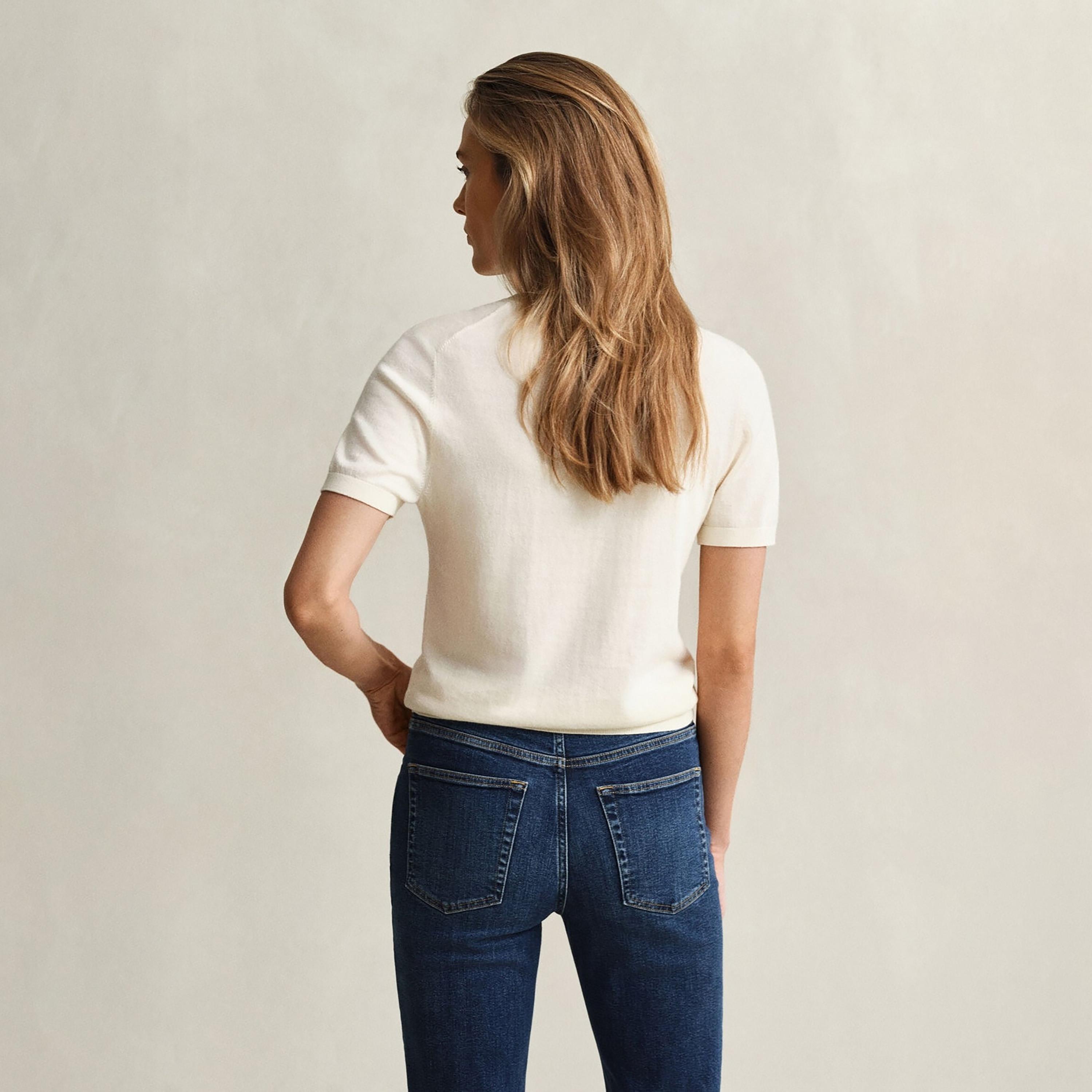 Gant Knitted Crew Neck Short Sleeves Women's Sweater-women-winterwear-cardigansandjumpers-jumpers-image-4