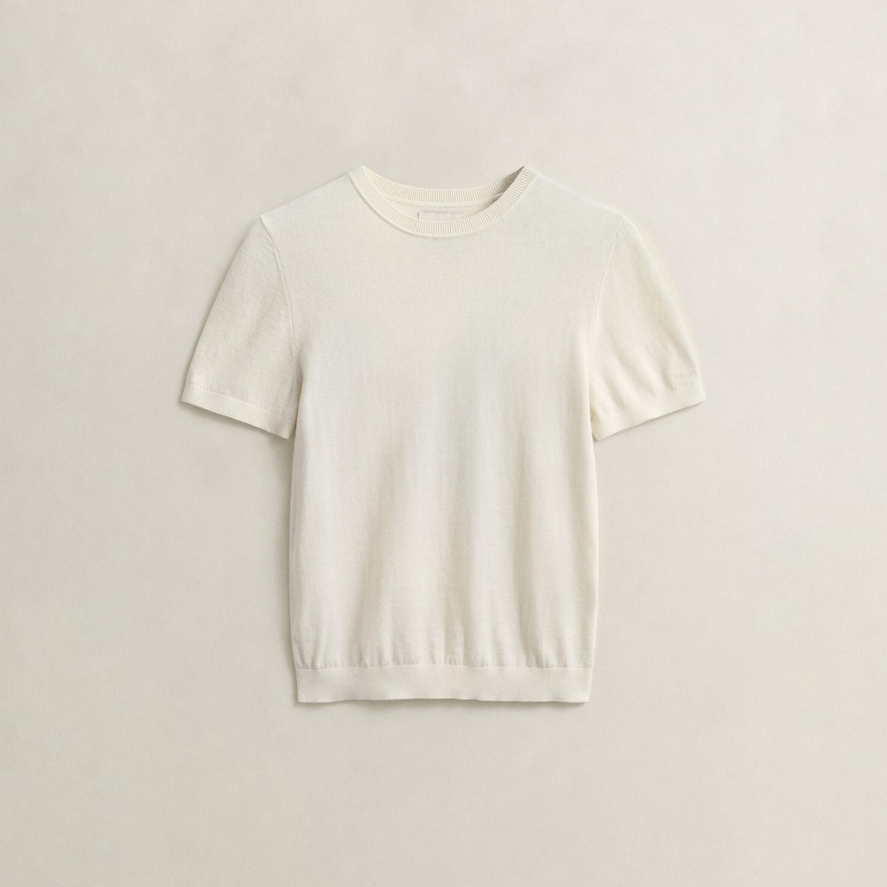 Gant Knitted Crew Neck Short Sleeves Women's Sweater-women-winterwear-cardigansandjumpers-jumpers-image-5
