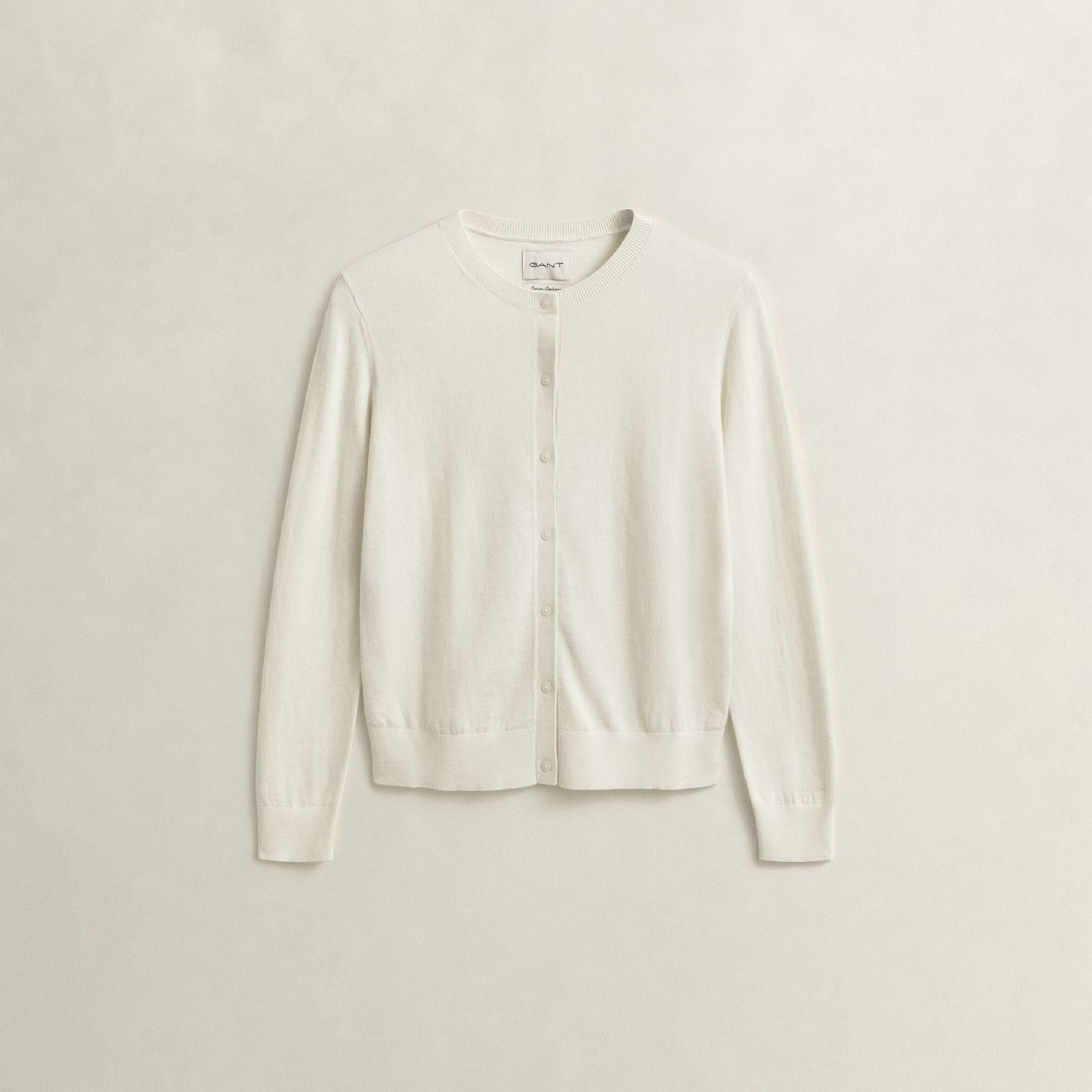 Gant Knitted Round Neck Long Sleeves Women's Cardigan-women-winterwear-cardigansandjumpers-cardigans-image-4
