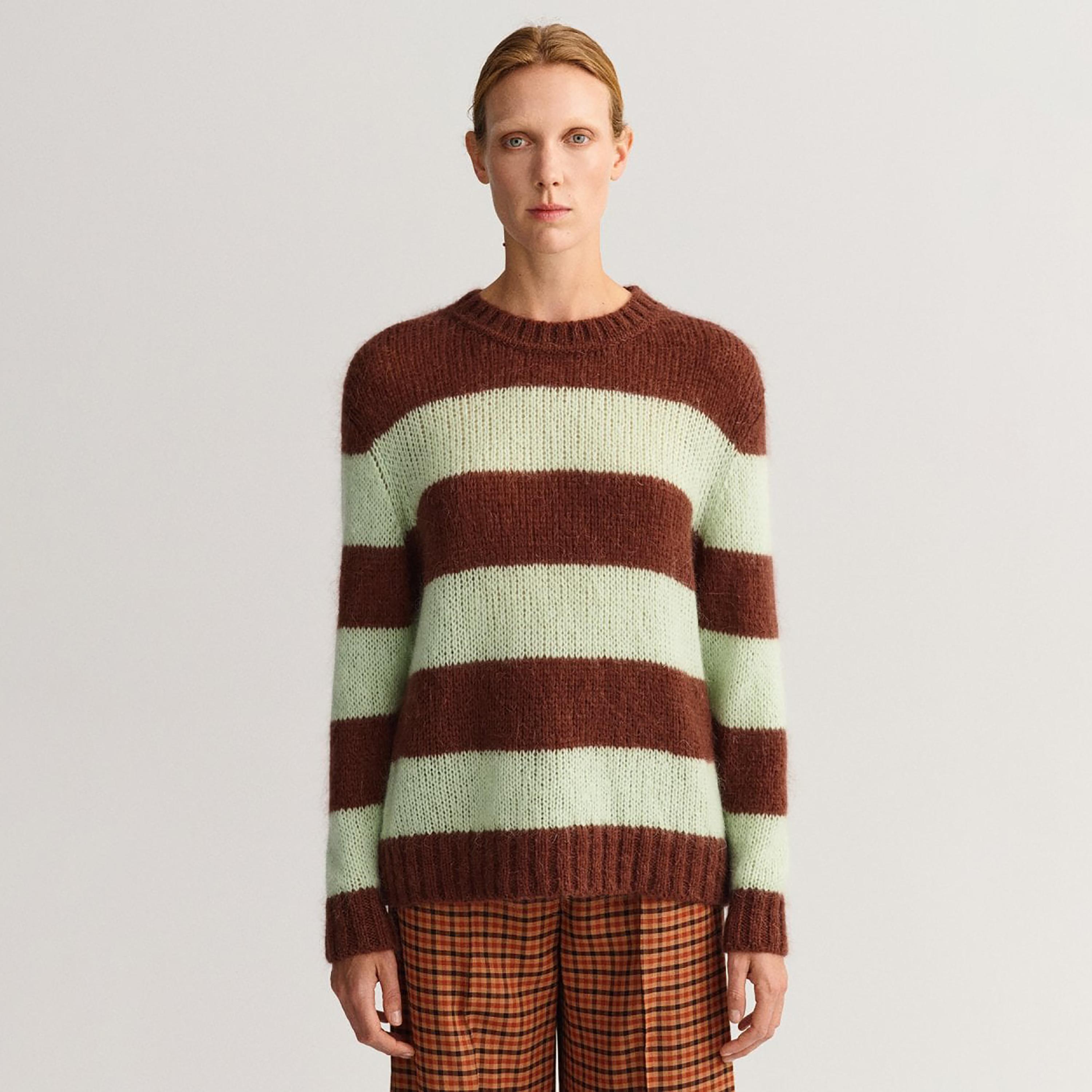 Gant Striped Crew Neck Sweater-women-clothing-cardigansandjumpers-jumpers-image-1