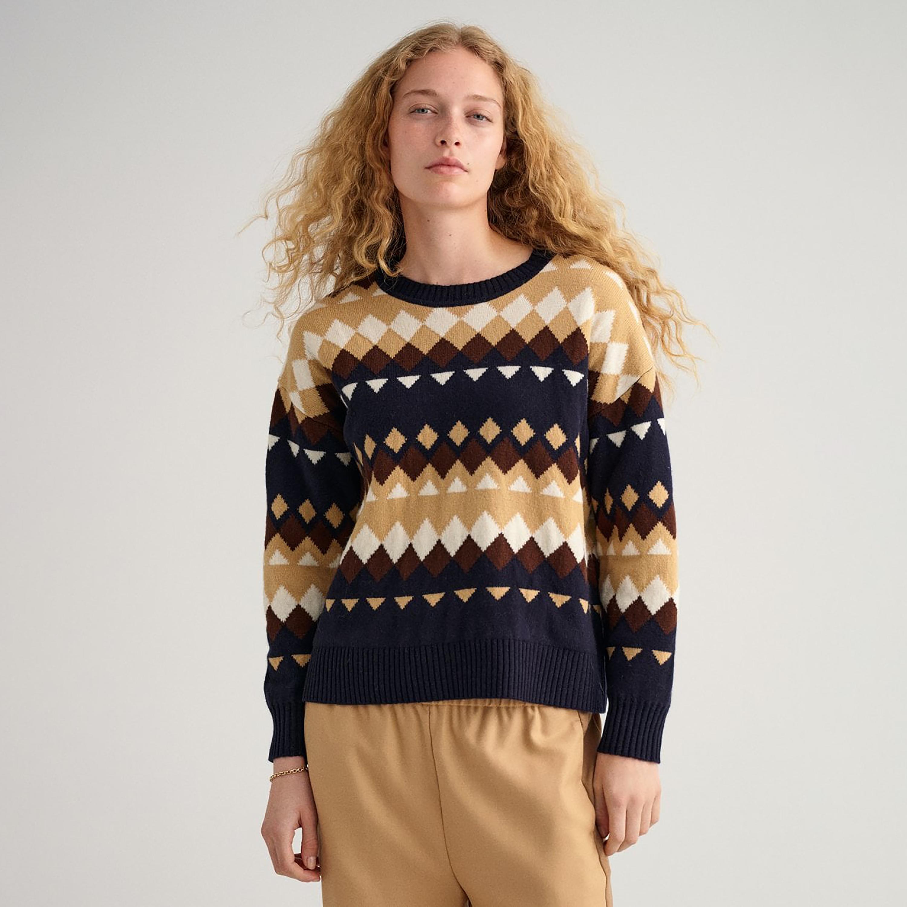 Gant Fairisle Crew Neck Sweater-women-clothing-cardigansandjumpers-jumpers-image-1