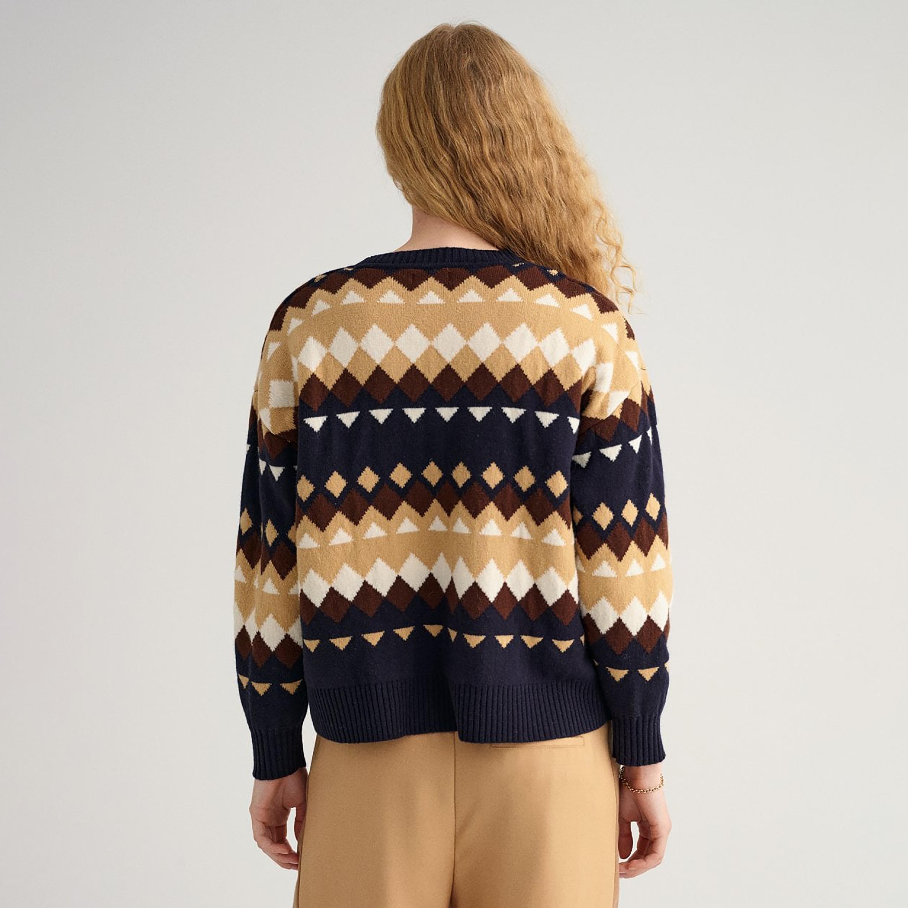 Gant Fairisle Crew Neck Sweater-women-clothing-cardigansandjumpers-jumpers-image-2