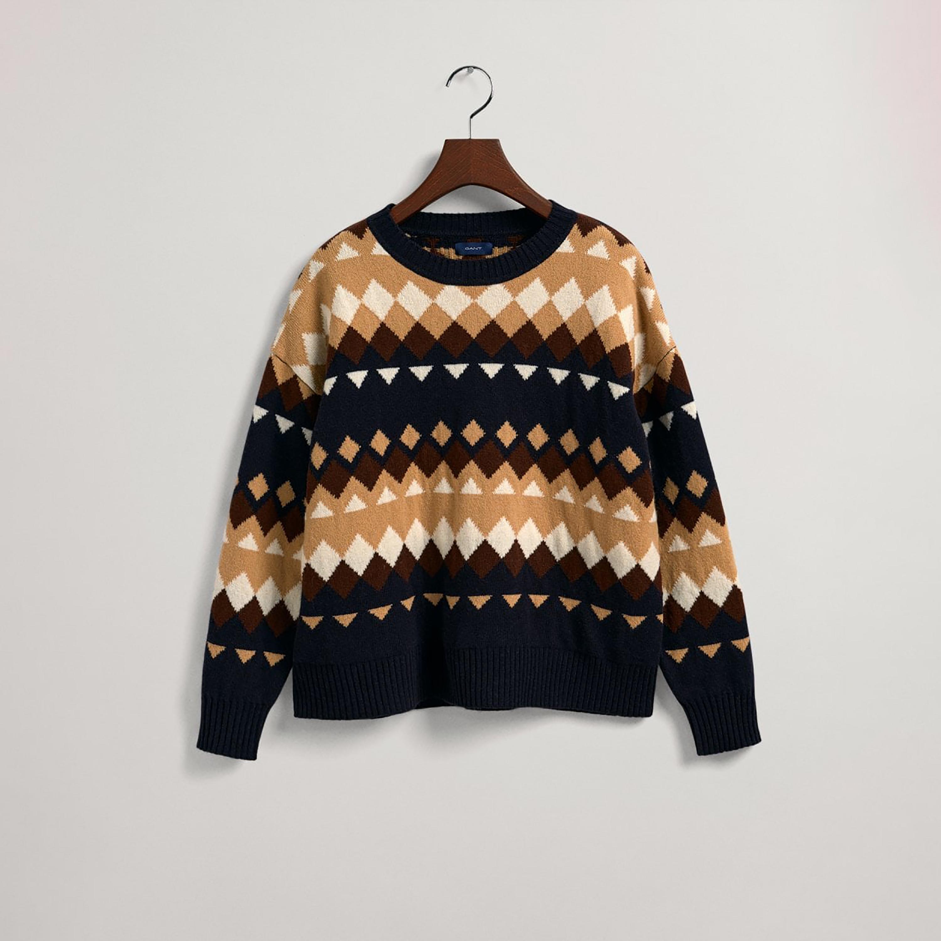 Gant Fairisle Crew Neck Sweater-women-clothing-cardigansandjumpers-jumpers-image-3