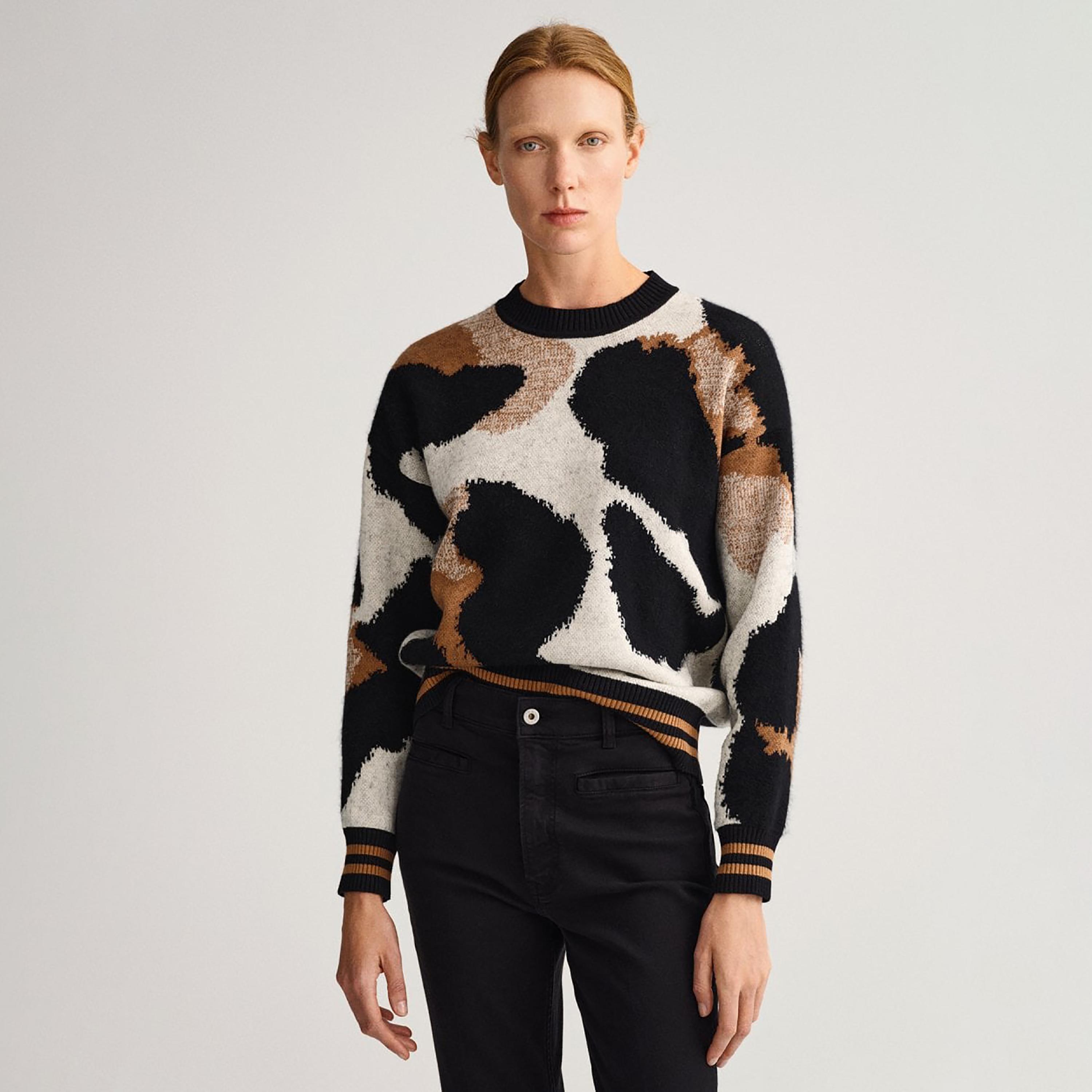 Gant Colour Block Crew Neck Sweater-women-clothing-cardigansandjumpers-jumpers-image-1