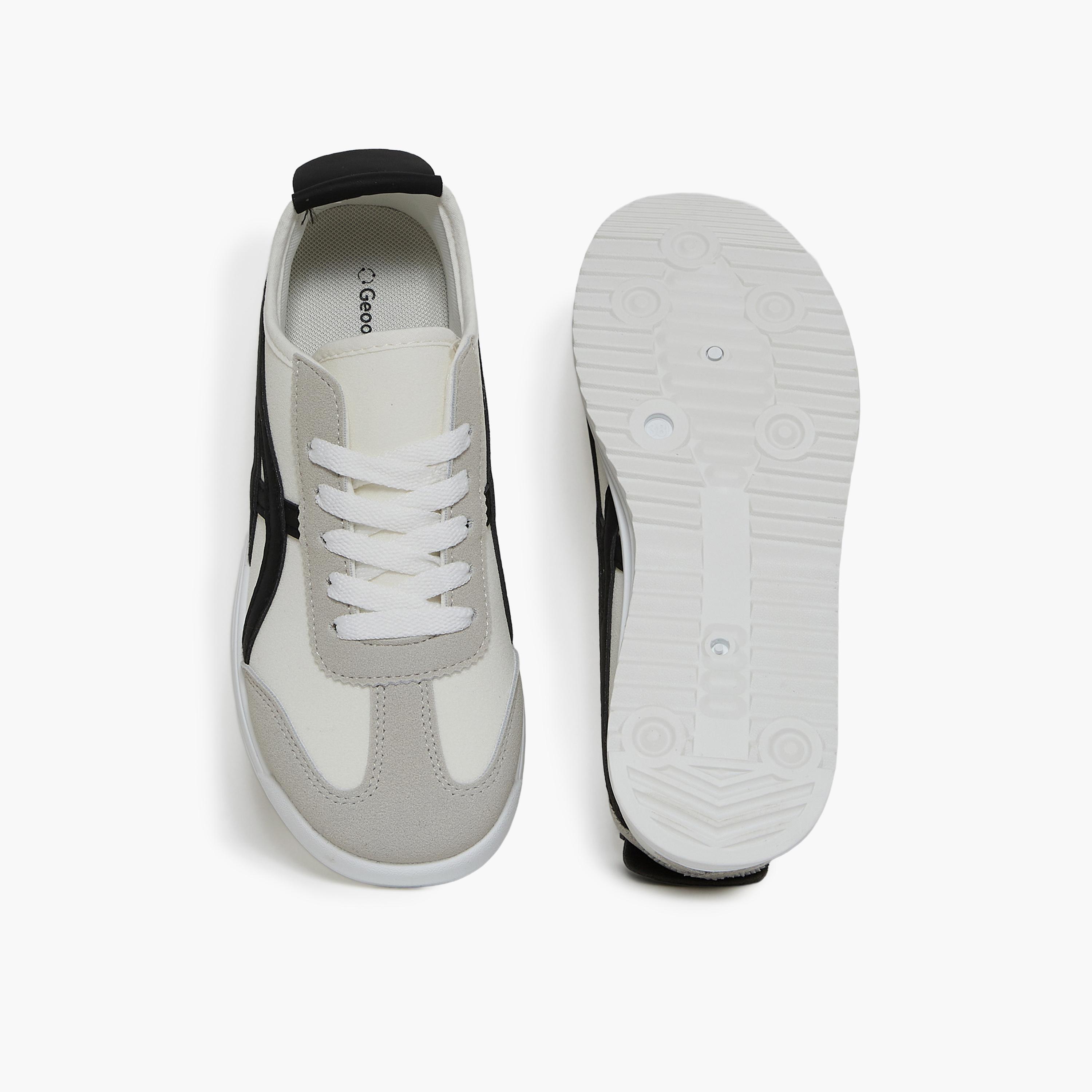 جيومني - حذاء رياضي بيرك برباط نعل سميك كاحل منخفض للنساء | 481TF311-5-WHTBLK-women-shoes-sneakers-image-3