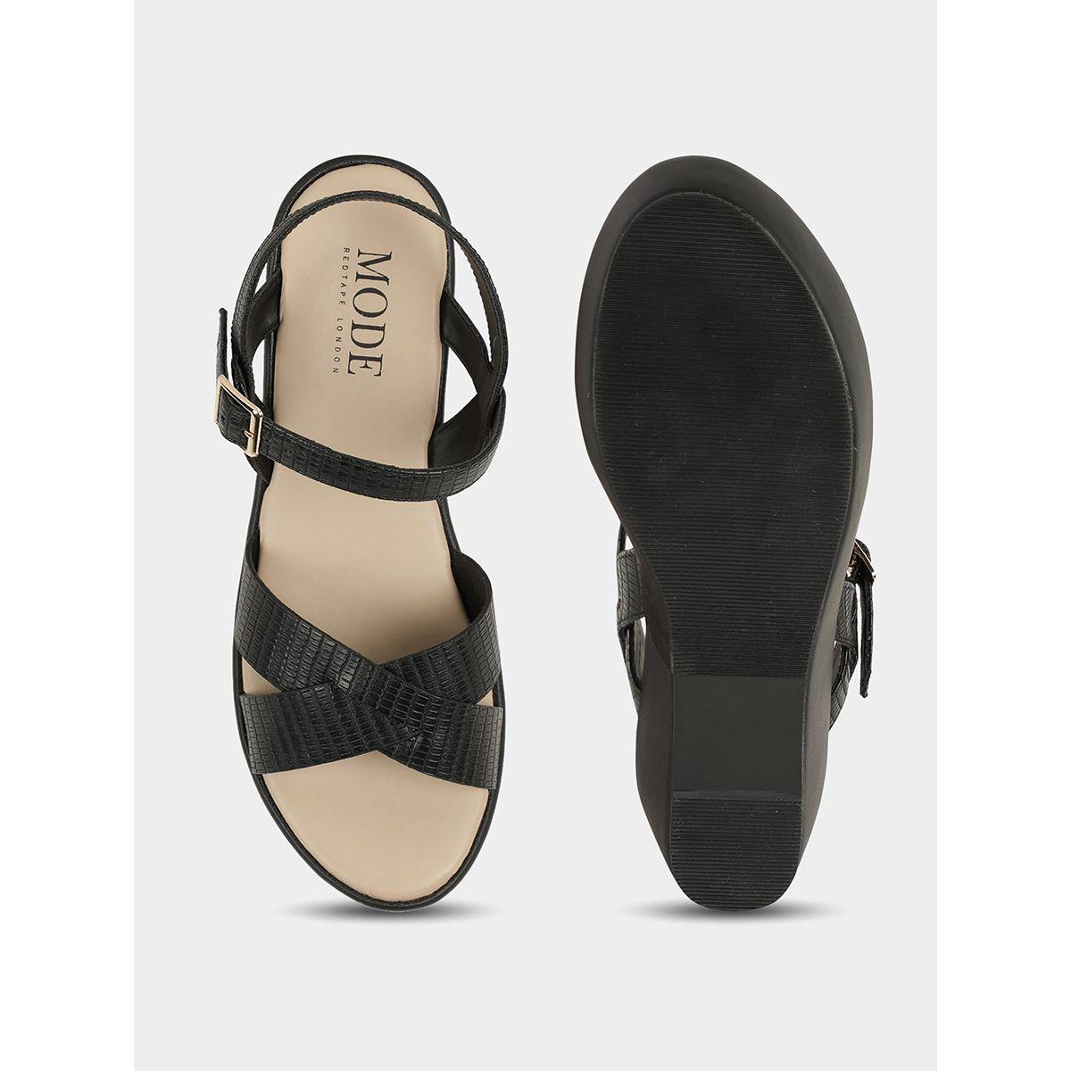 Animal Textured Ankle Strap Sandals-women-shoes-sandals-flats-image-5