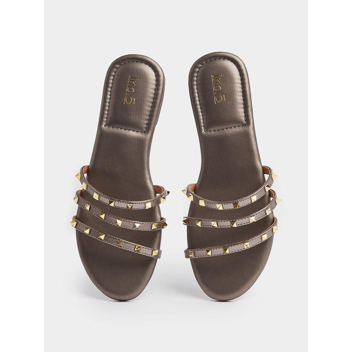 Styli Studded Strappy Flat Sandals-women-shoes-sandals-flats-image-5