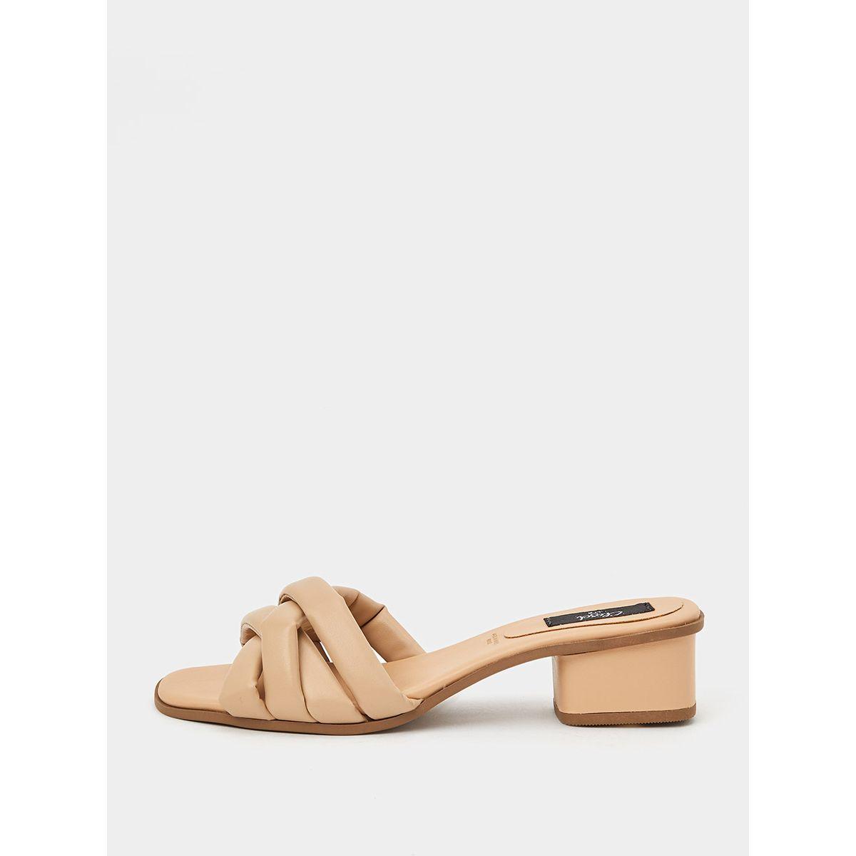 Styli Multi Cross Strap Low Heel Sandals-women-shoes-heels-image-1