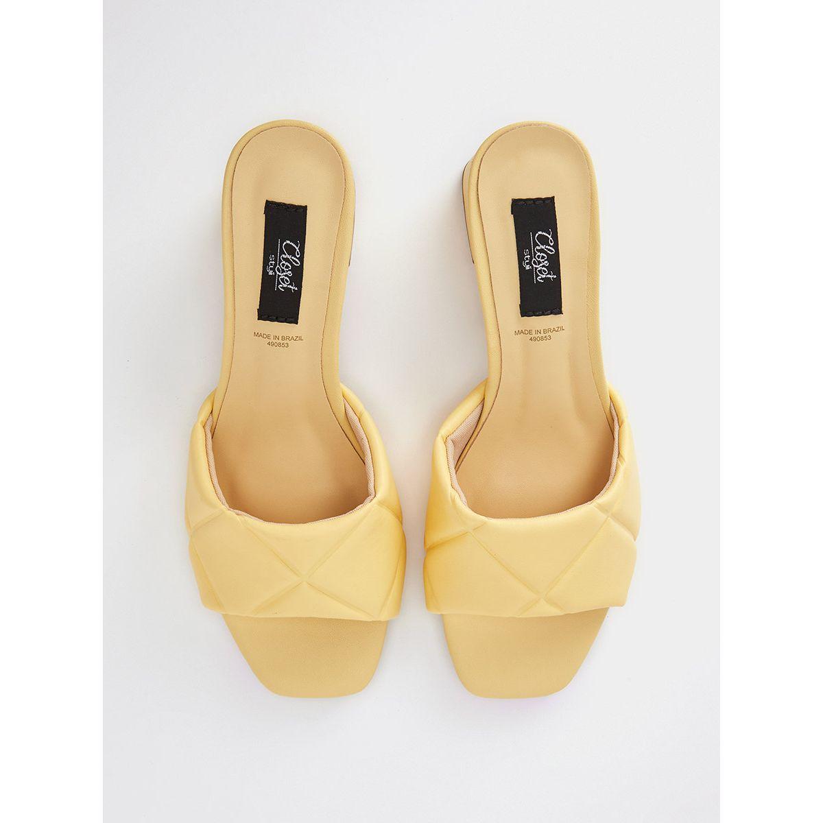Styli Quilted Square Toe Mule Sandals-women-shoes-heels-image-5