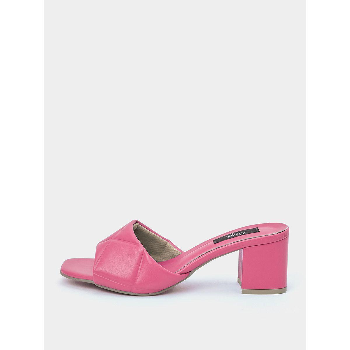 Styli Quilted Square Toe Mule Sandals-women-shoes-heels-image-1