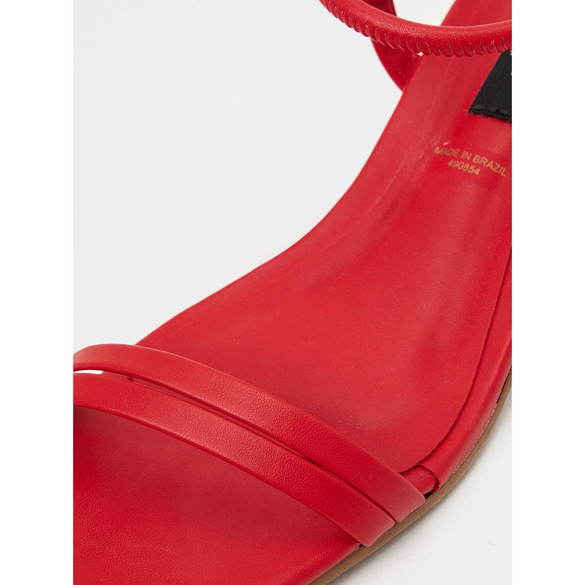 Styli Metallic Heel Detail Square Toe Sandals-women-shoes-heels-image-3