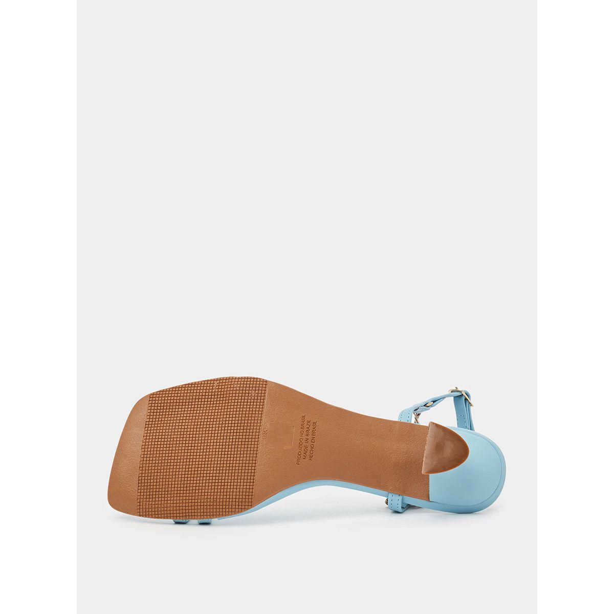 Styli Chain Detail Square Toe Kitten Heel Sandals-women-shoes-heels-image-6