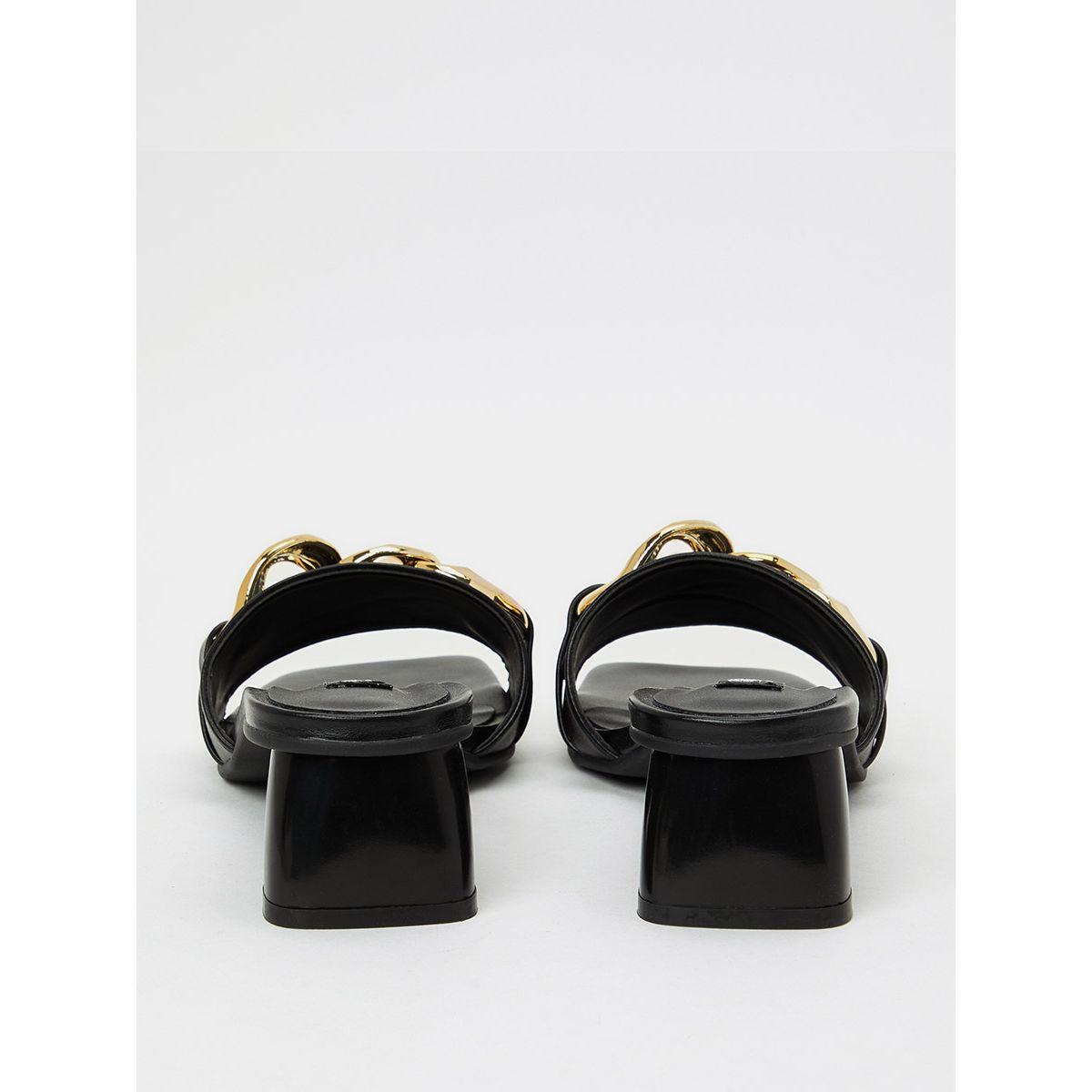 Styli Chain Detail Heel Mule Sandals-women-shoes-heels-image-3