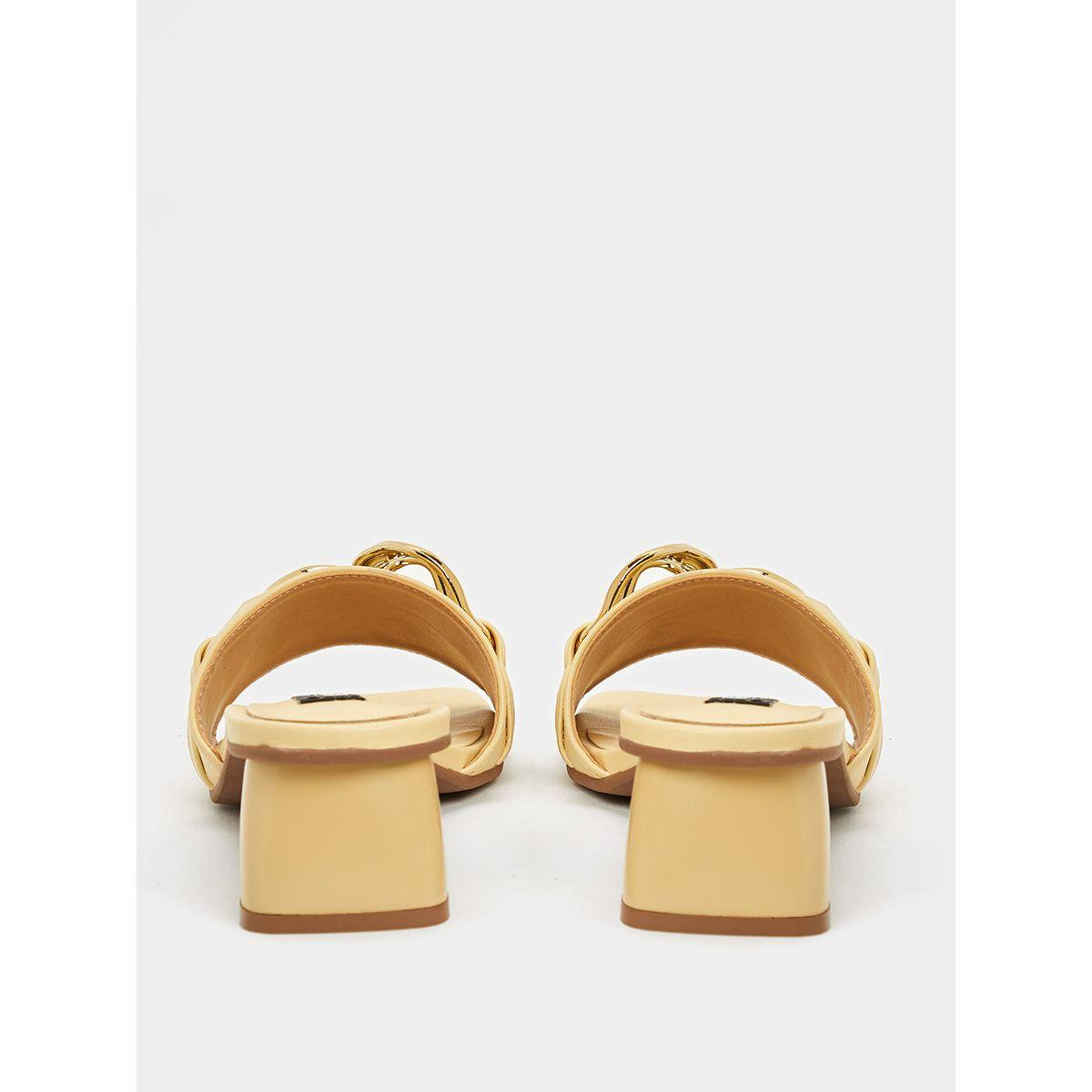 Styli Chain Detail Heel Mule Sandals-women-shoes-heels-image-3