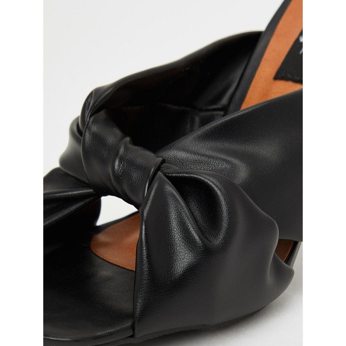 Styli Twisted Knot Detail Square Toe Heel Sandals-women-shoes-heels-image-4