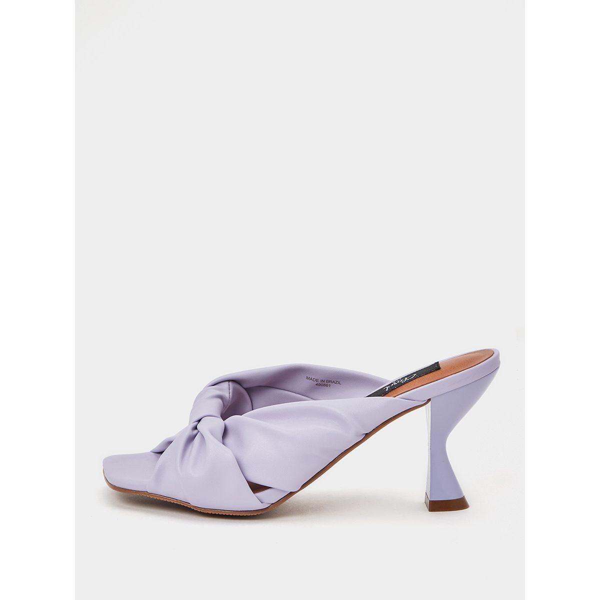 Styli Twisted Knot Detail Square Toe Heel Sandals-women-shoes-heels-image-1