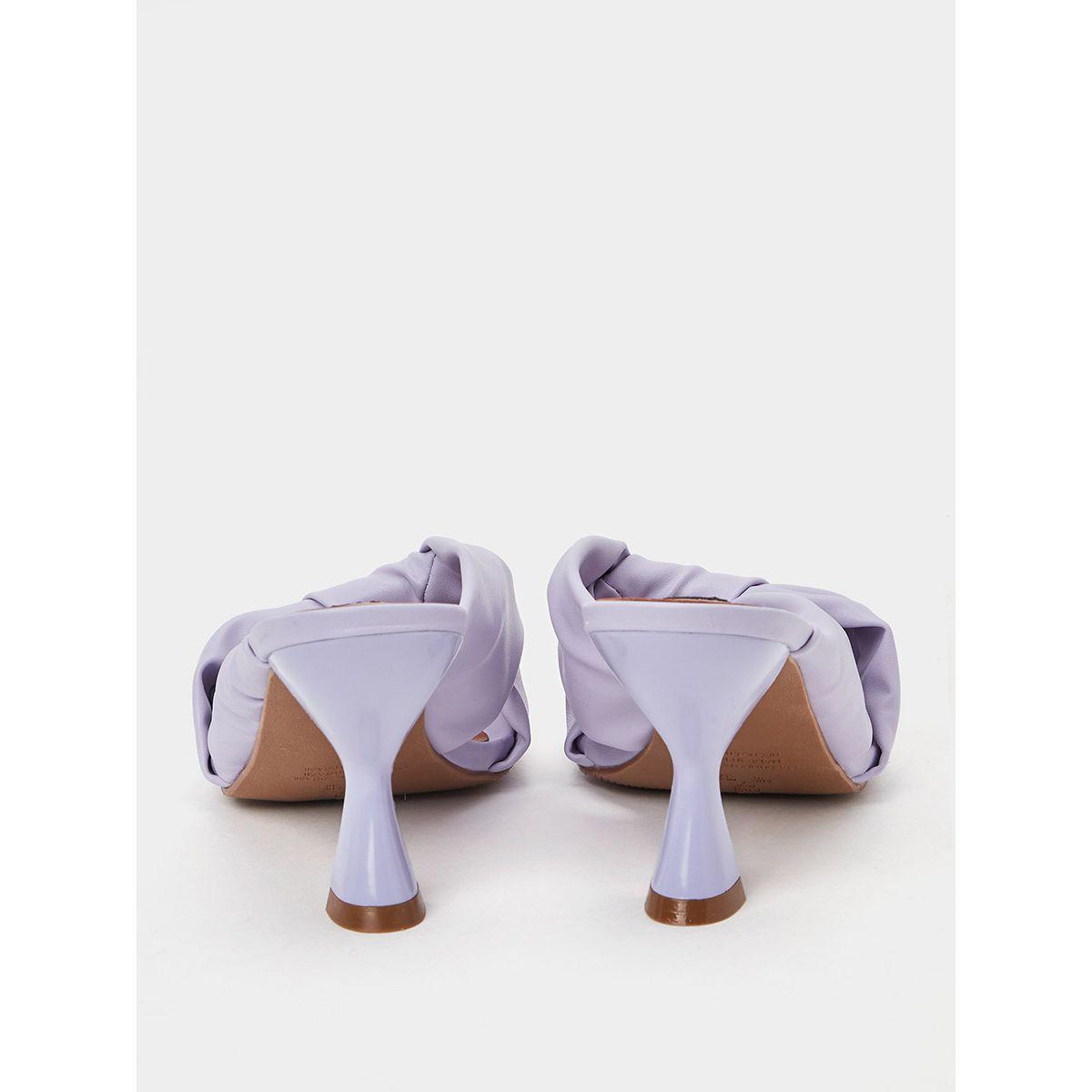 Styli Twisted Knot Detail Square Toe Heel Sandals-women-shoes-heels-image-3