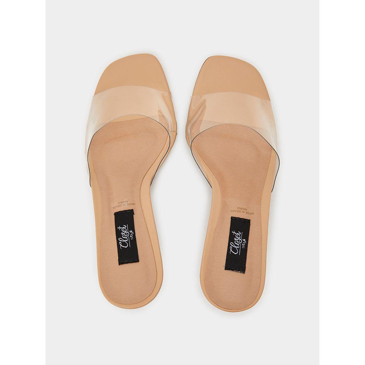 Styli Transparent Strap Square Toe Heel Sandals-women-shoes-heels-image-5