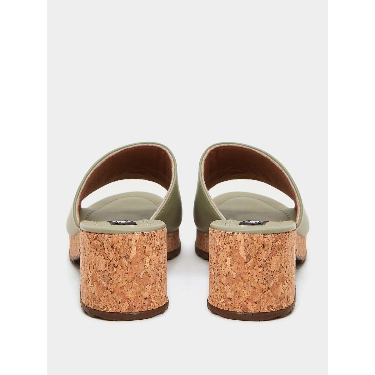 Styli Open Toe Cork Heel Sandals-women-shoes-heels-image-3