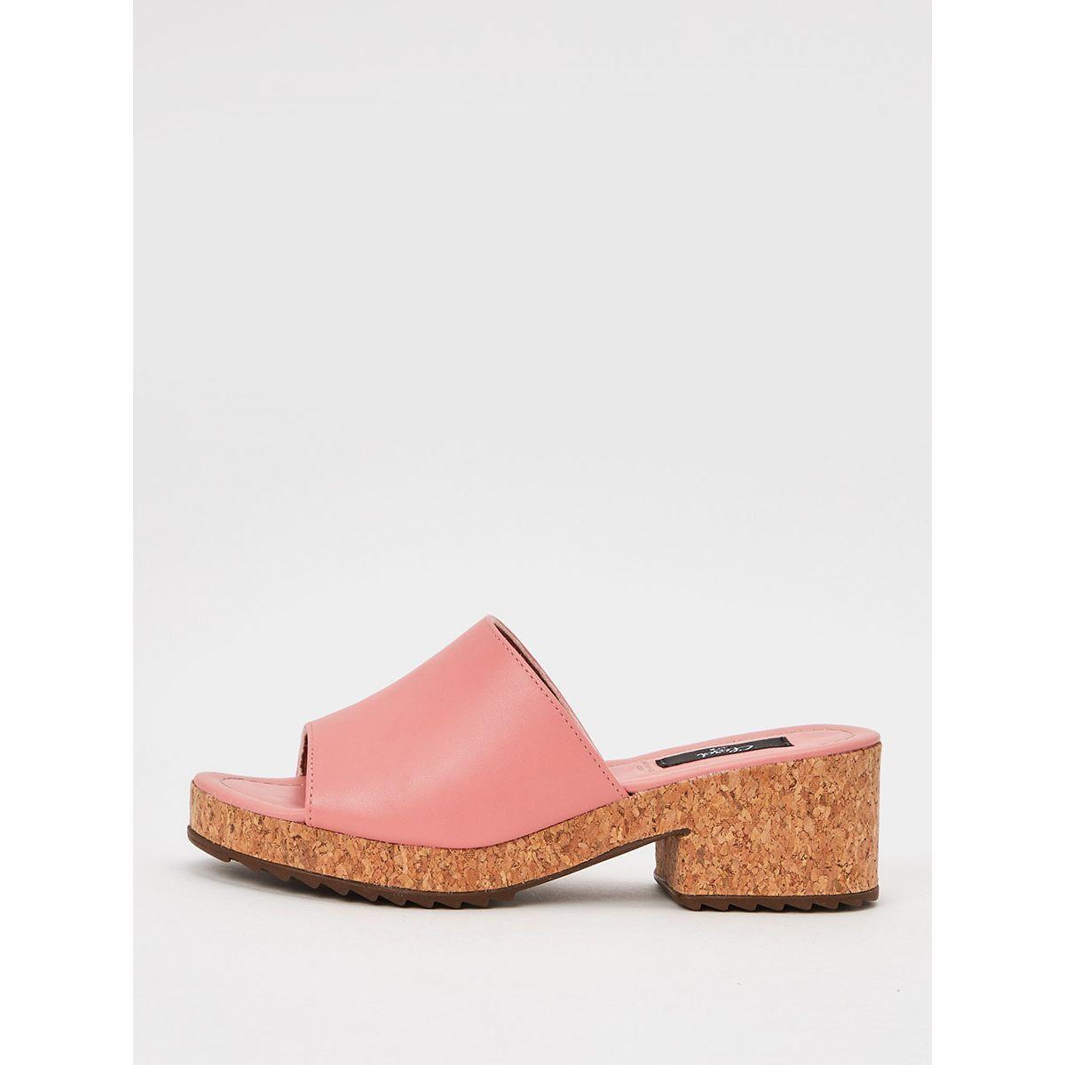 Styli Open Toe Cork Heel Sandals-women-shoes-heels-image-1