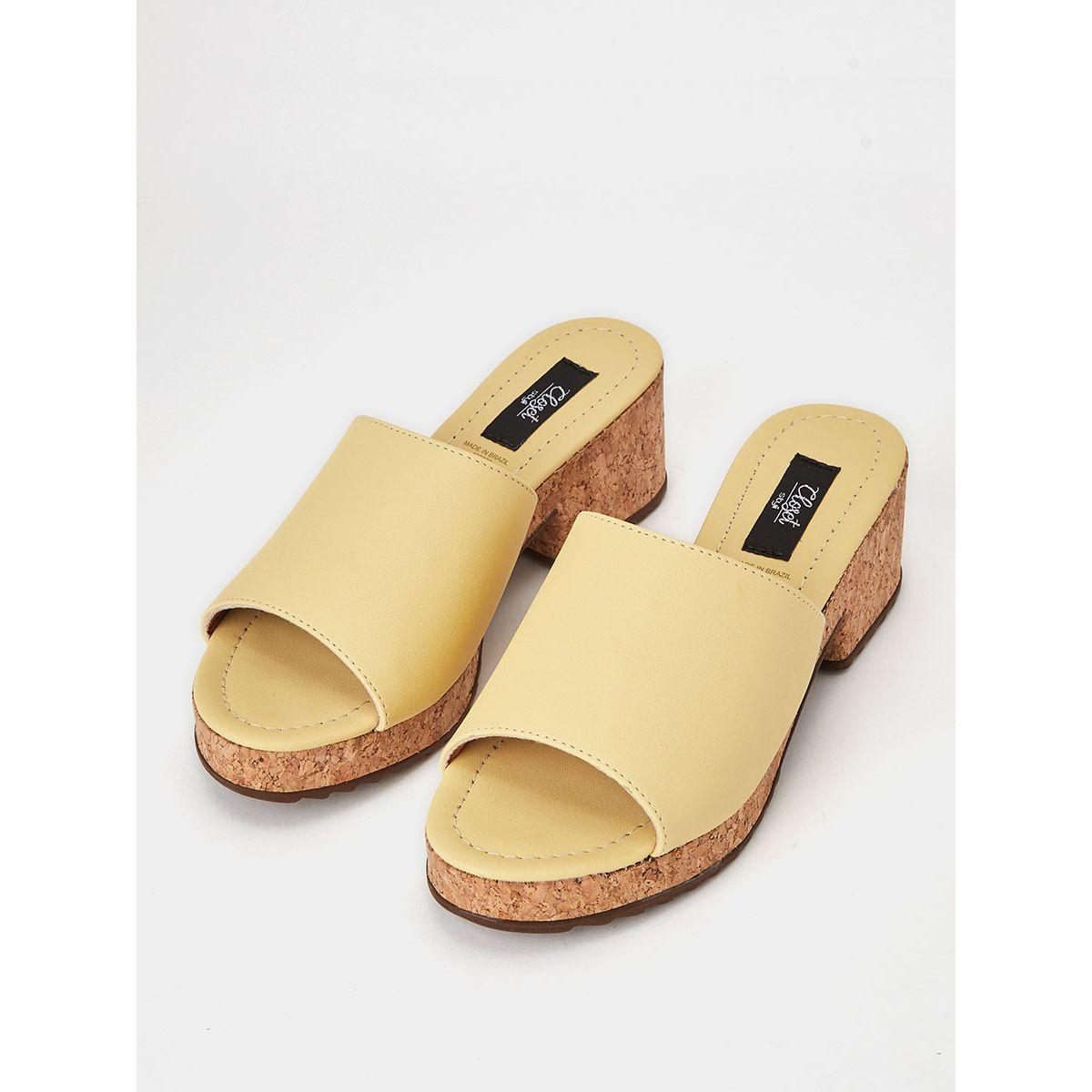Styli Open Toe Cork Heel Sandals-women-shoes-heels-image-2