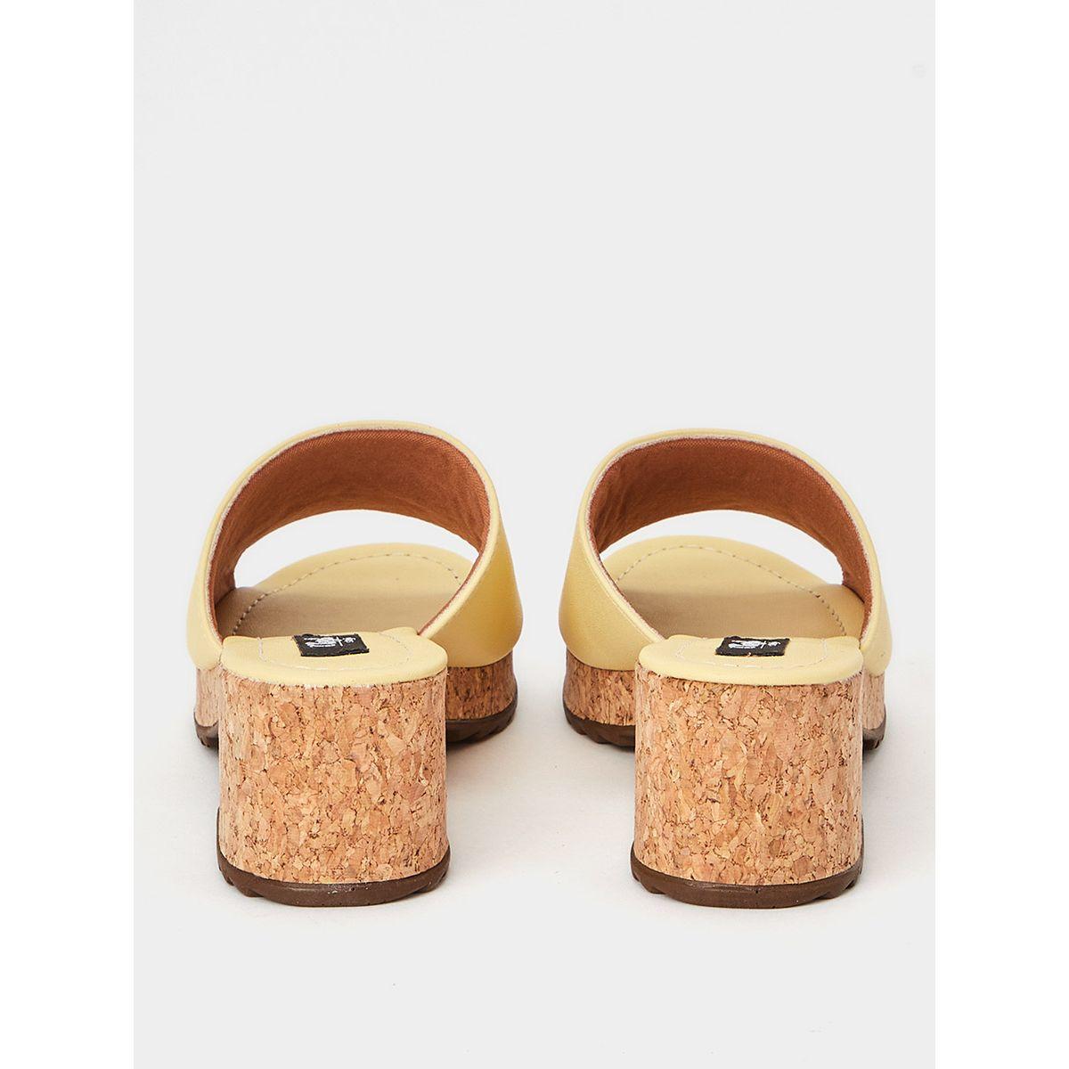 Styli Open Toe Cork Heel Sandals-women-shoes-heels-image-3