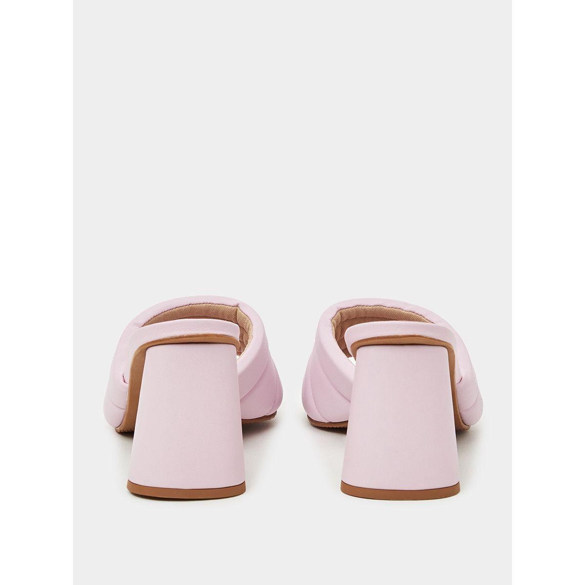 Styli Padded Square Toe Flared Heel Sandals-women-shoes-heels-image-3