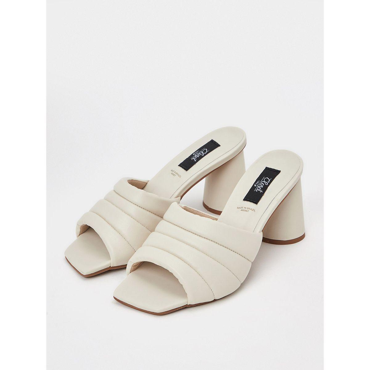 Styli Padded Square Toe Flared Heel Sandals-women-shoes-heels-image-2