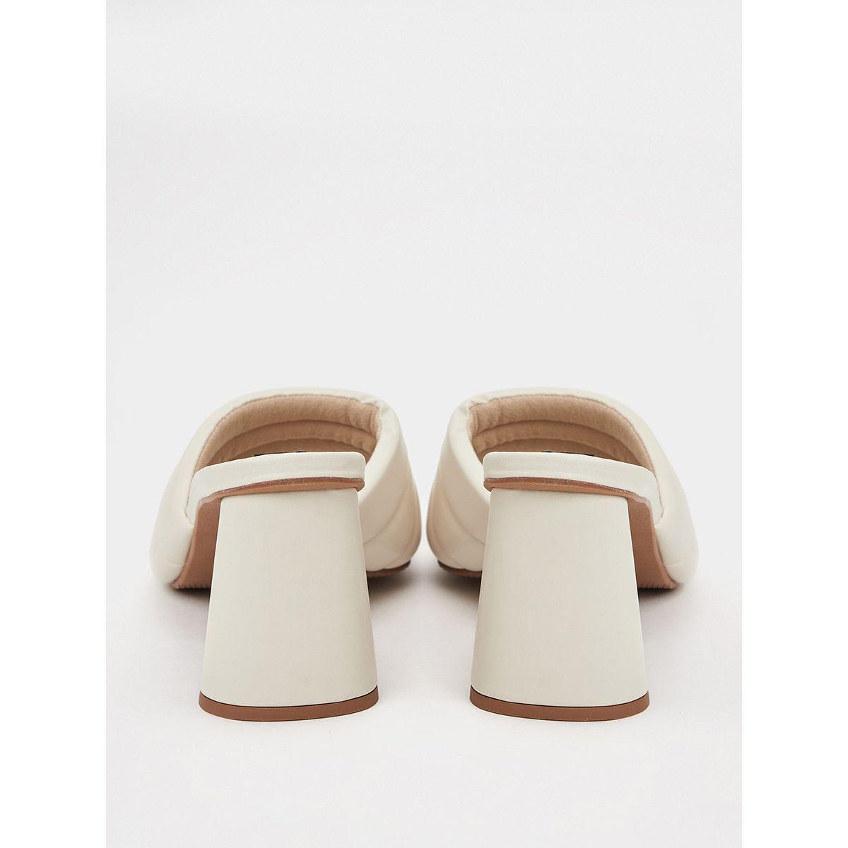 Styli Padded Square Toe Flared Heel Sandals-women-shoes-heels-image-3